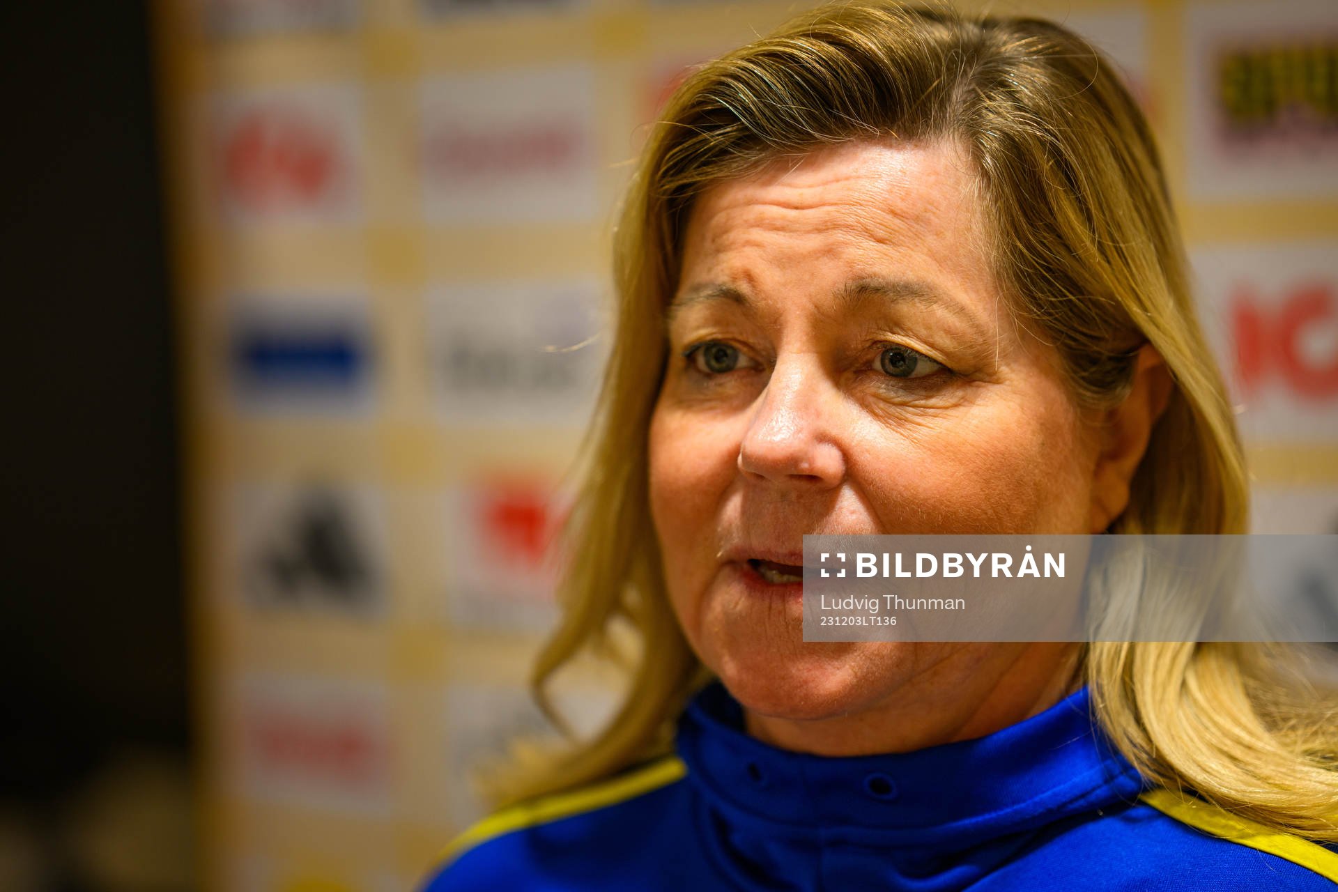 team manager Marika Domanski Lyfors of Sweden at a press