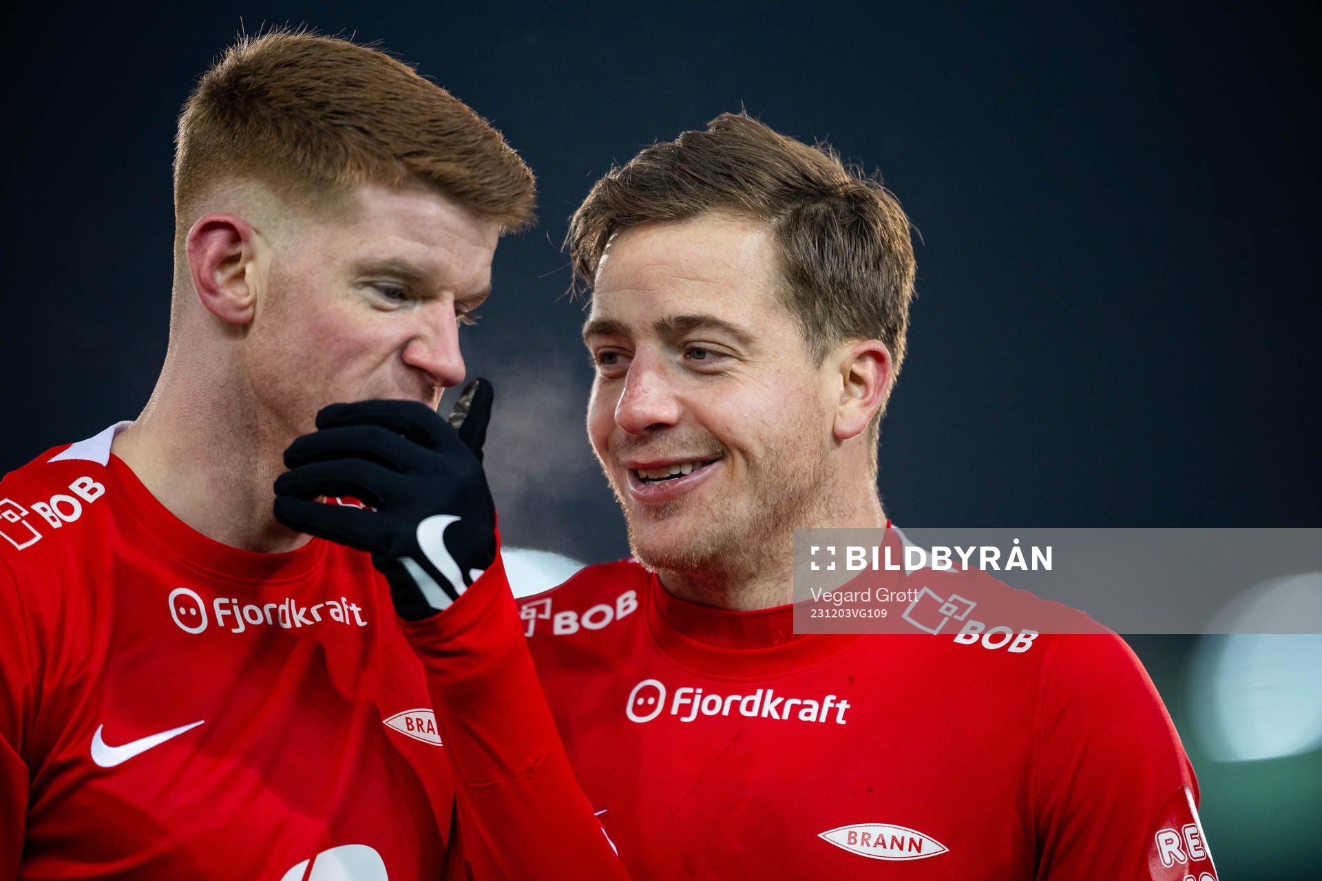 Thore Pedersen and Frederik Lindbøg Børsting of Brann