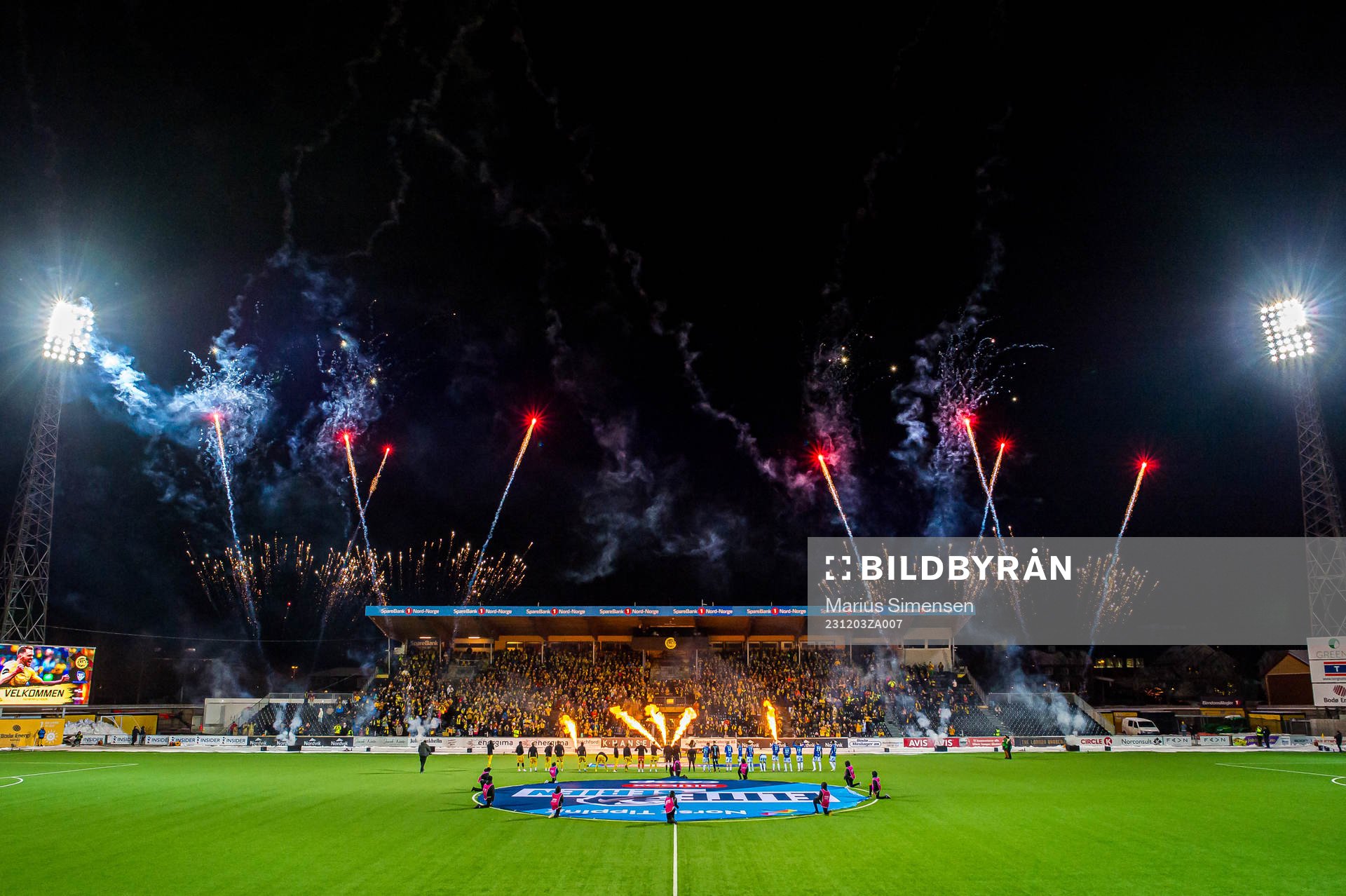 Aspmyra Stadion ahead of the Eliteserien match between Bodø/Glimt and Sarpsborg 08 on December 3, 2023 in Bodø.