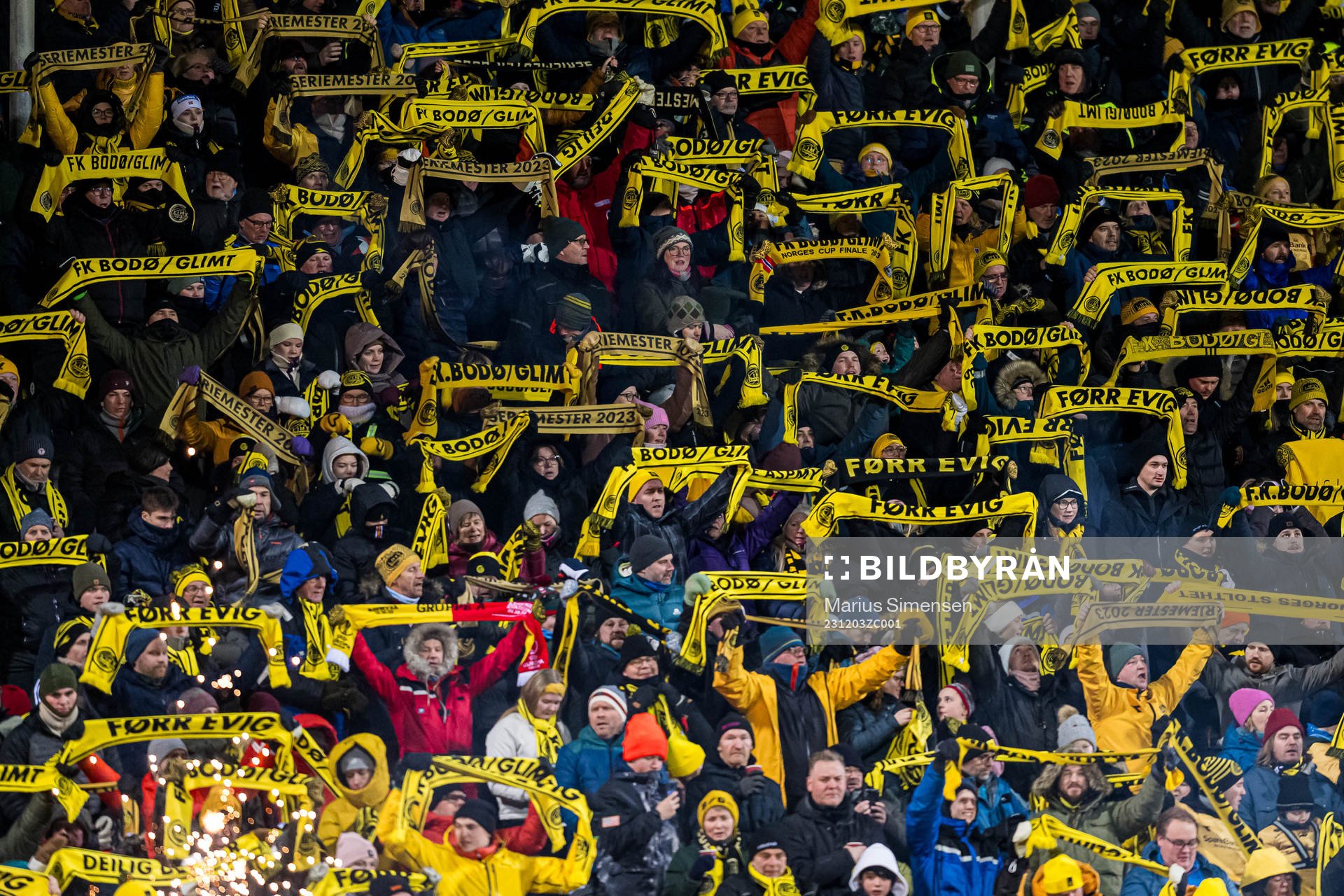 Spectators in the stands