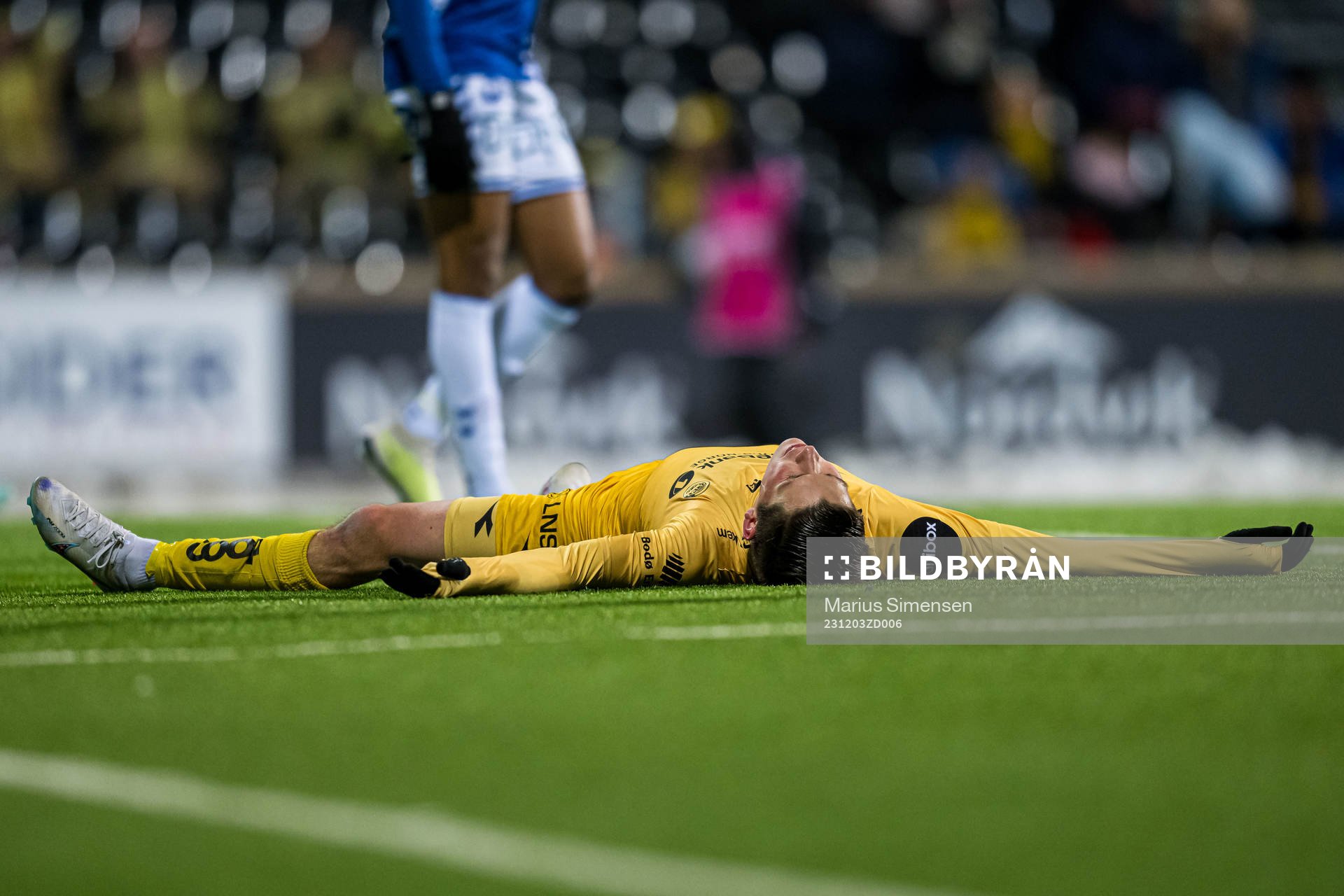 Sondre Brunstad Fet of Bodø/Glimt reacts