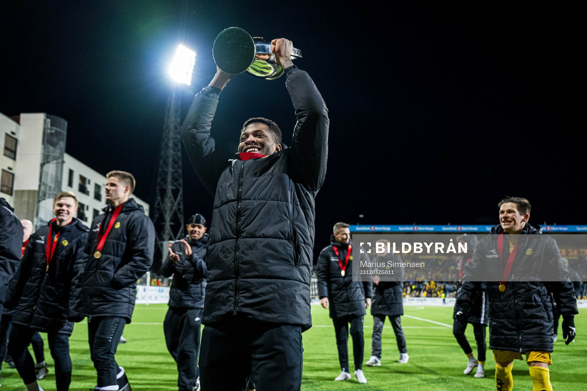 Pemi Moumbagna Faris of Bodø/Glimt celebrates with the