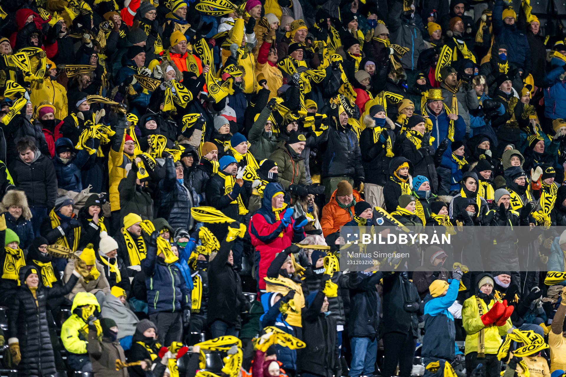 Spectators in the stands