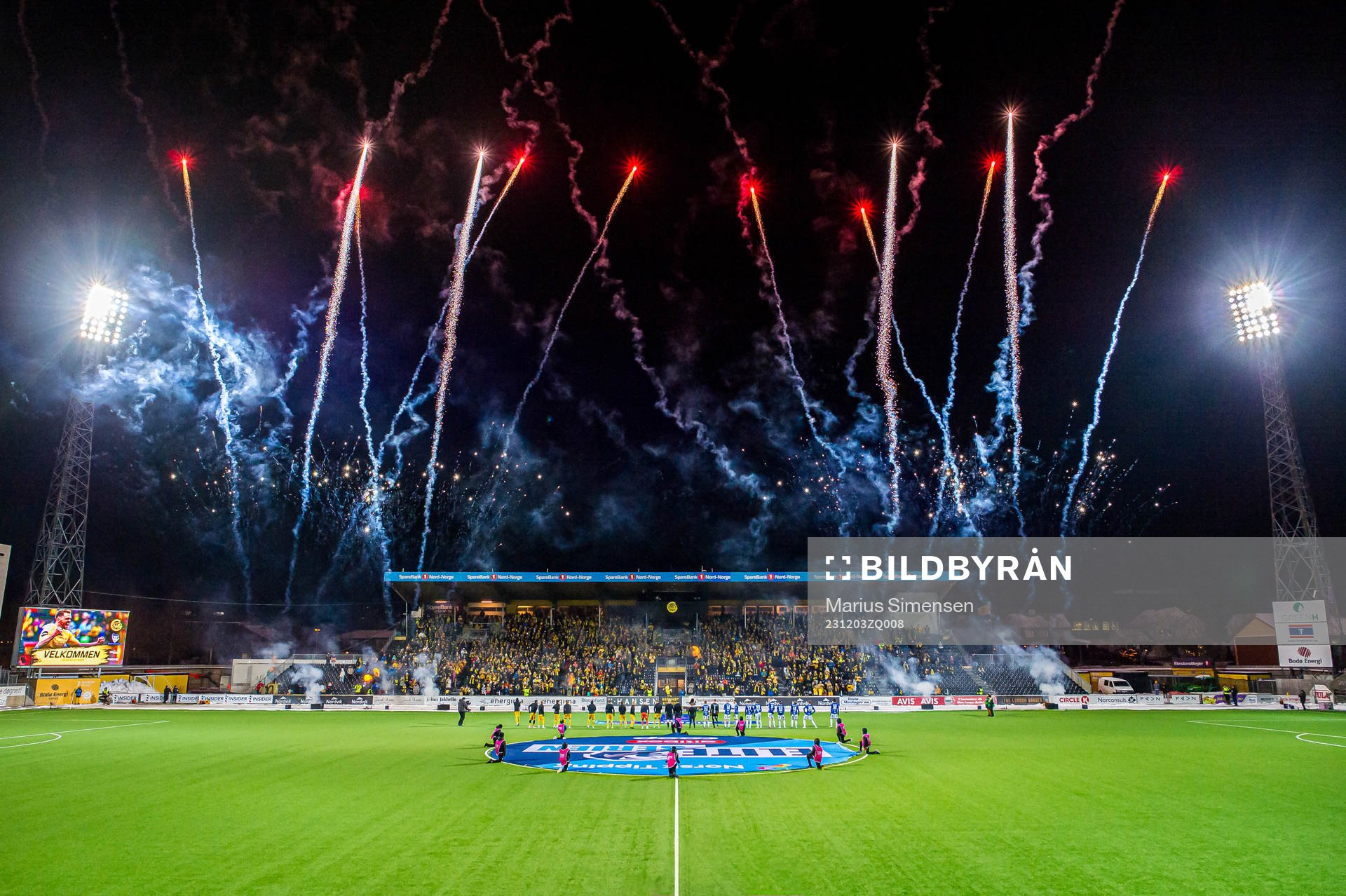 Aspmyra Stadion ahead of the Eliteserien match between Bodø/Glimt and Sarpsborg 08 on December 3, 2023 in Bodø.