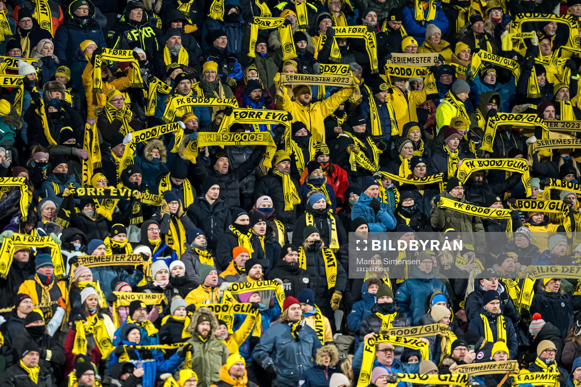 Spectators in the stands