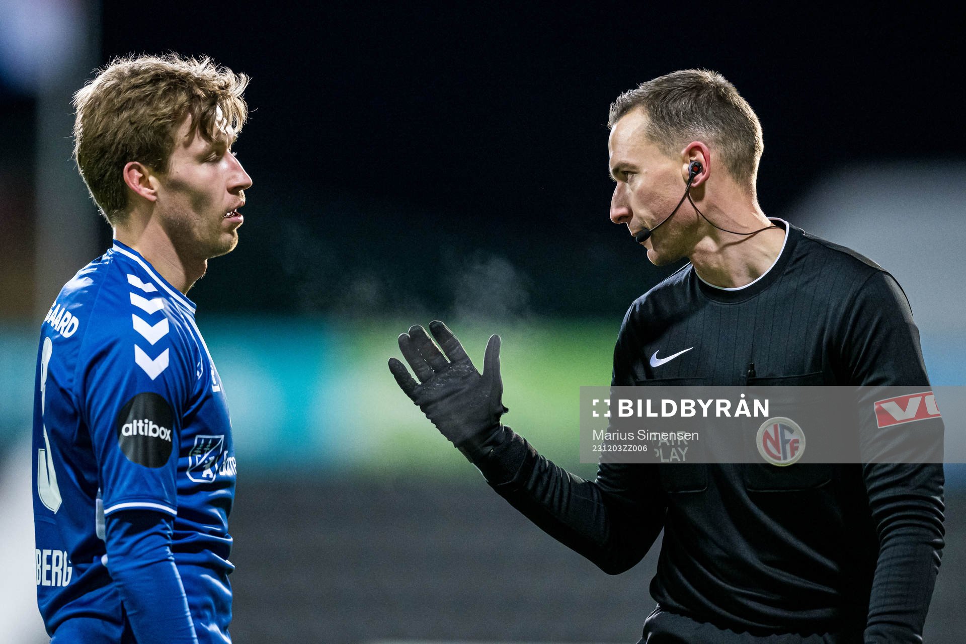 Niklas Sandberg of Sarpsborg 08 and Marius Hansen Grøtta,