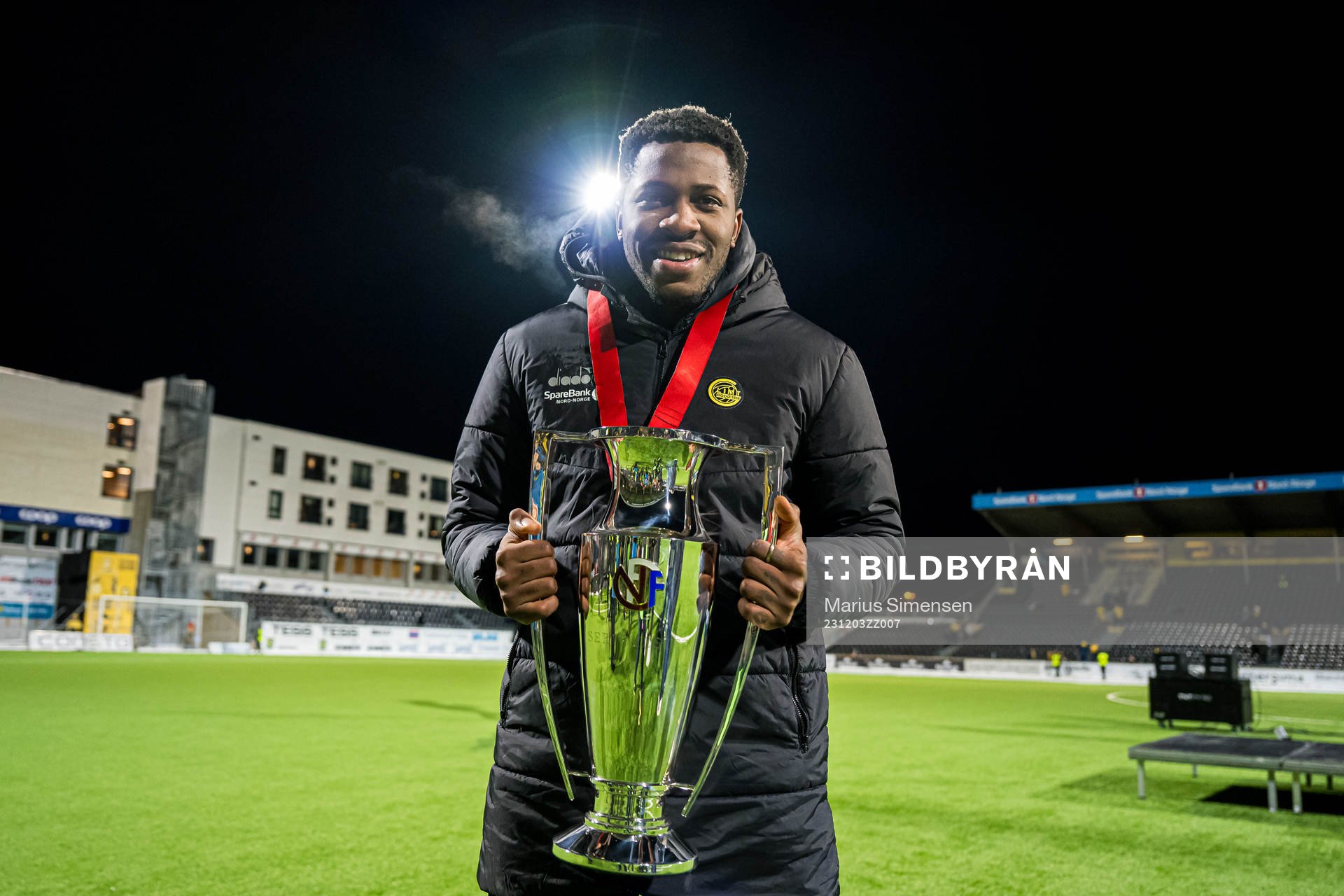 Pemi Moumbagna Faris of Bodø/Glimt celebrates with the