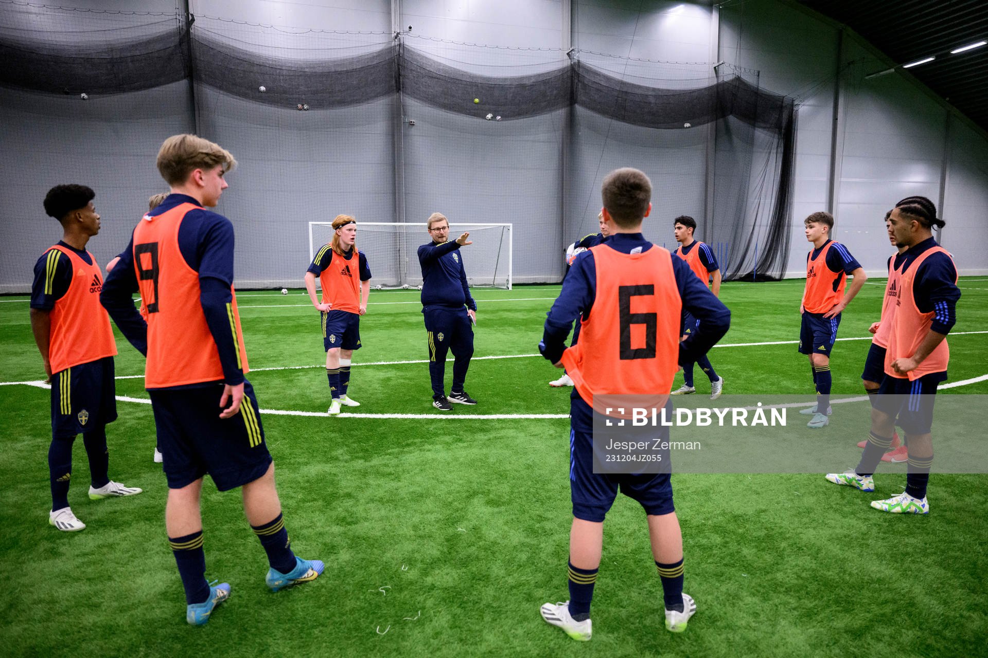 Players gather for a tactical talk