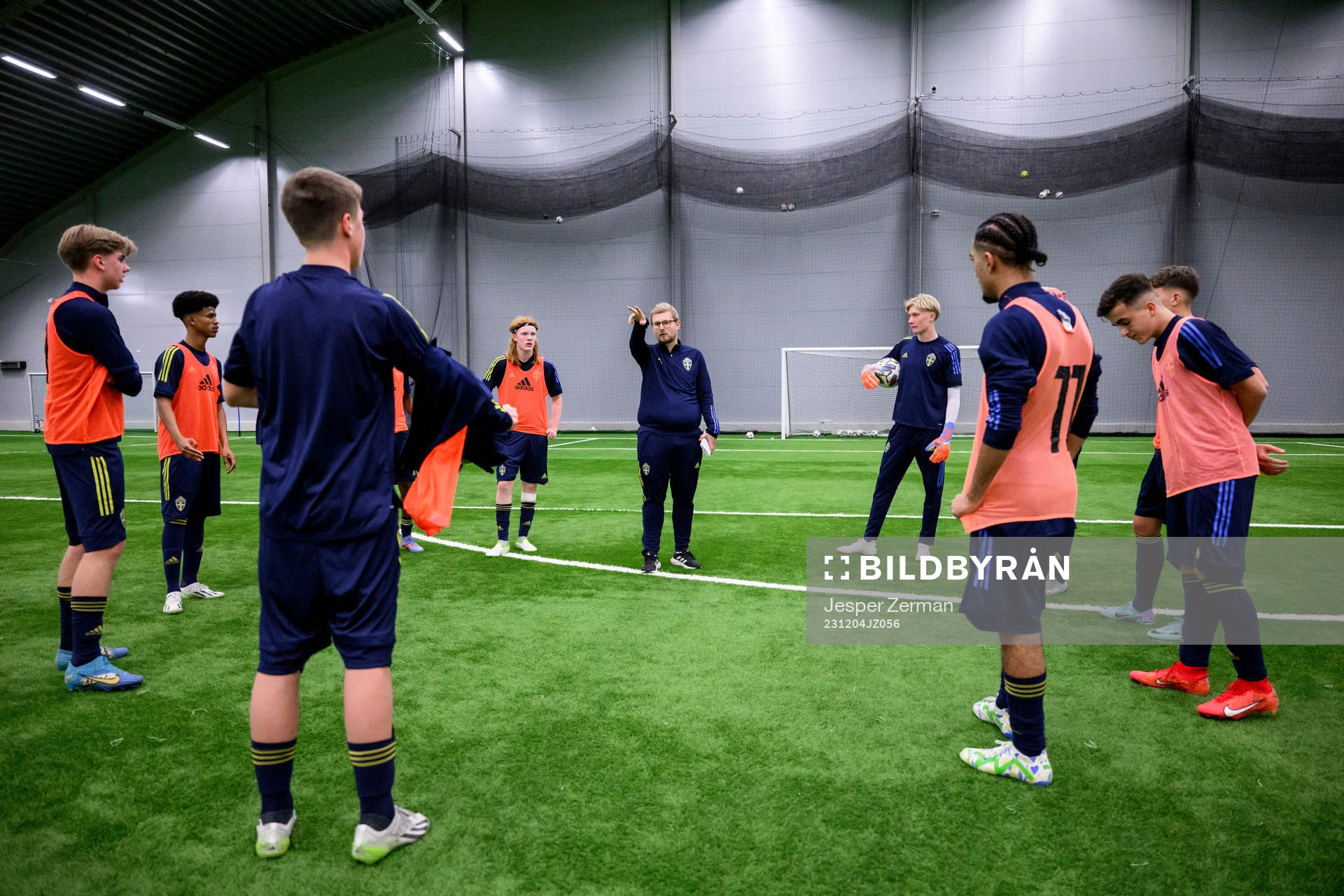 Players gather for a tactical talk