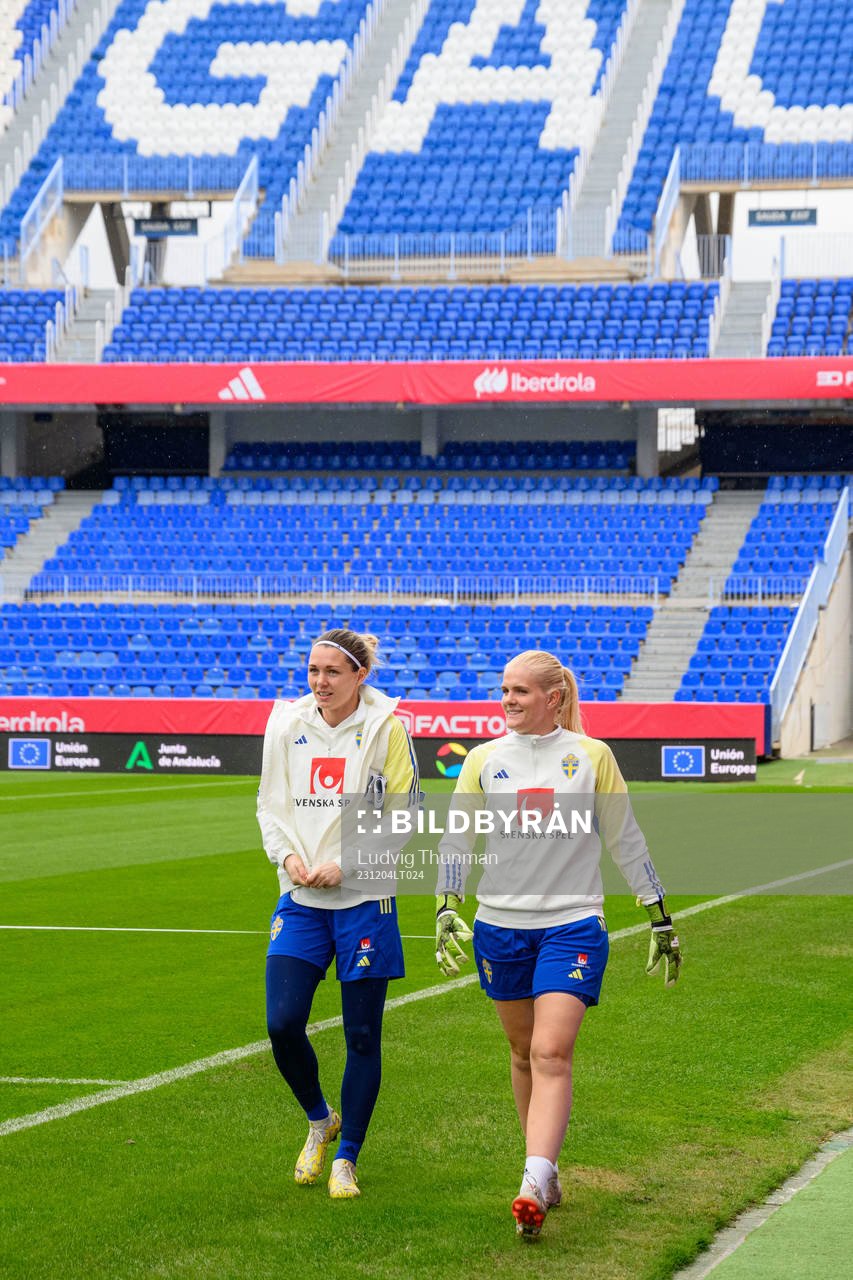 Goalkeeper Jennifer Falk and Goalkeeper Emma Holmgren of