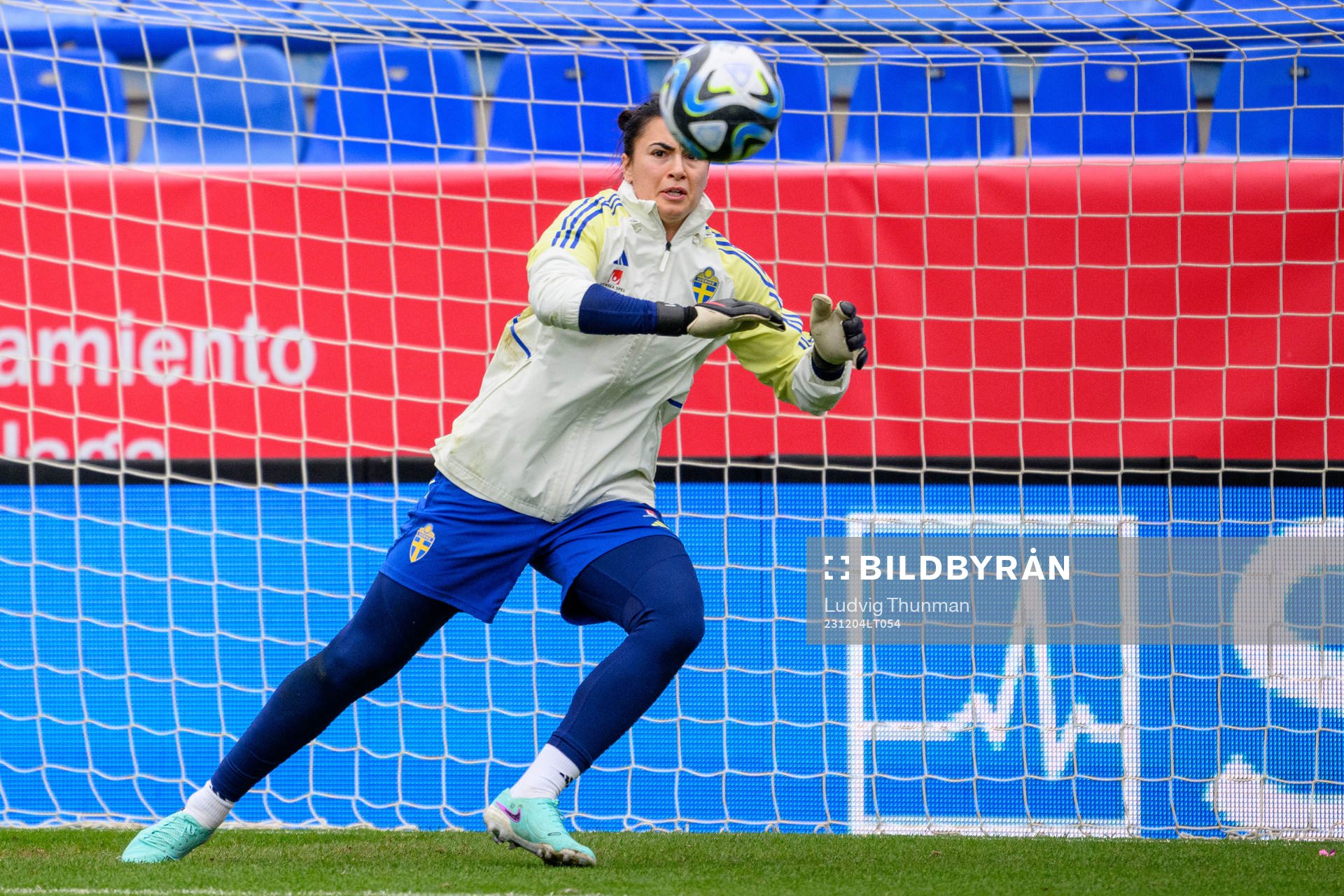 Goalkeeper Zecira Musovic of Sweden of the women’s