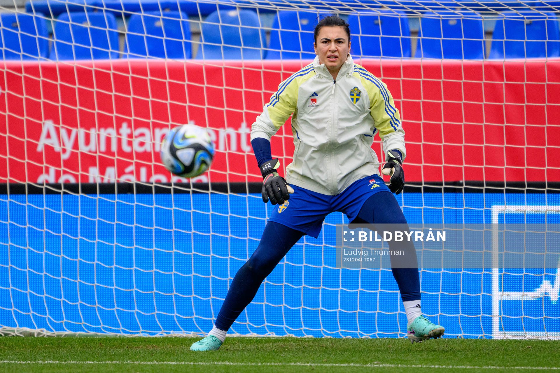 Goalkeeper Zecira Musovic of Sweden of the women’s