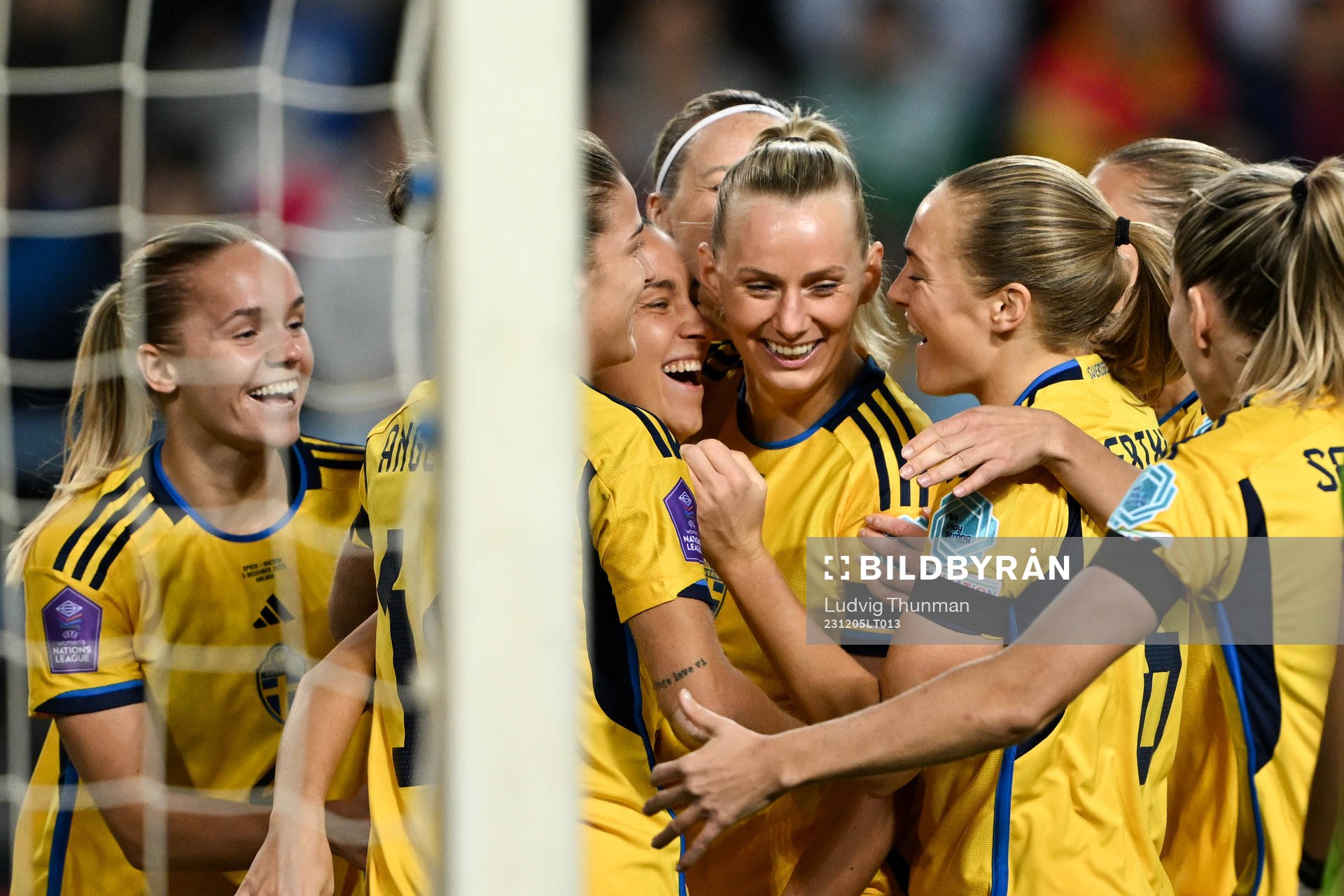 Julia Zigiotti Olme and Stina Blackstenius of Sweden