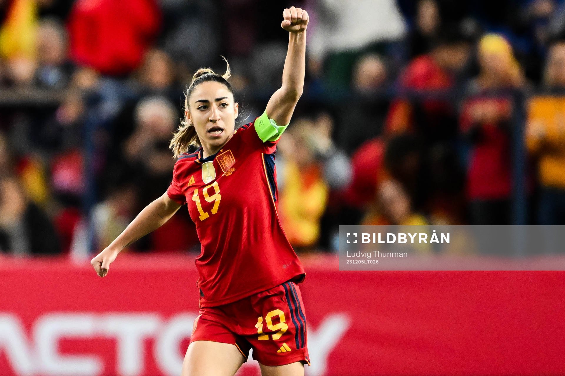 Olga Carmona Garcia of Spain celebrates the 1-1 goal