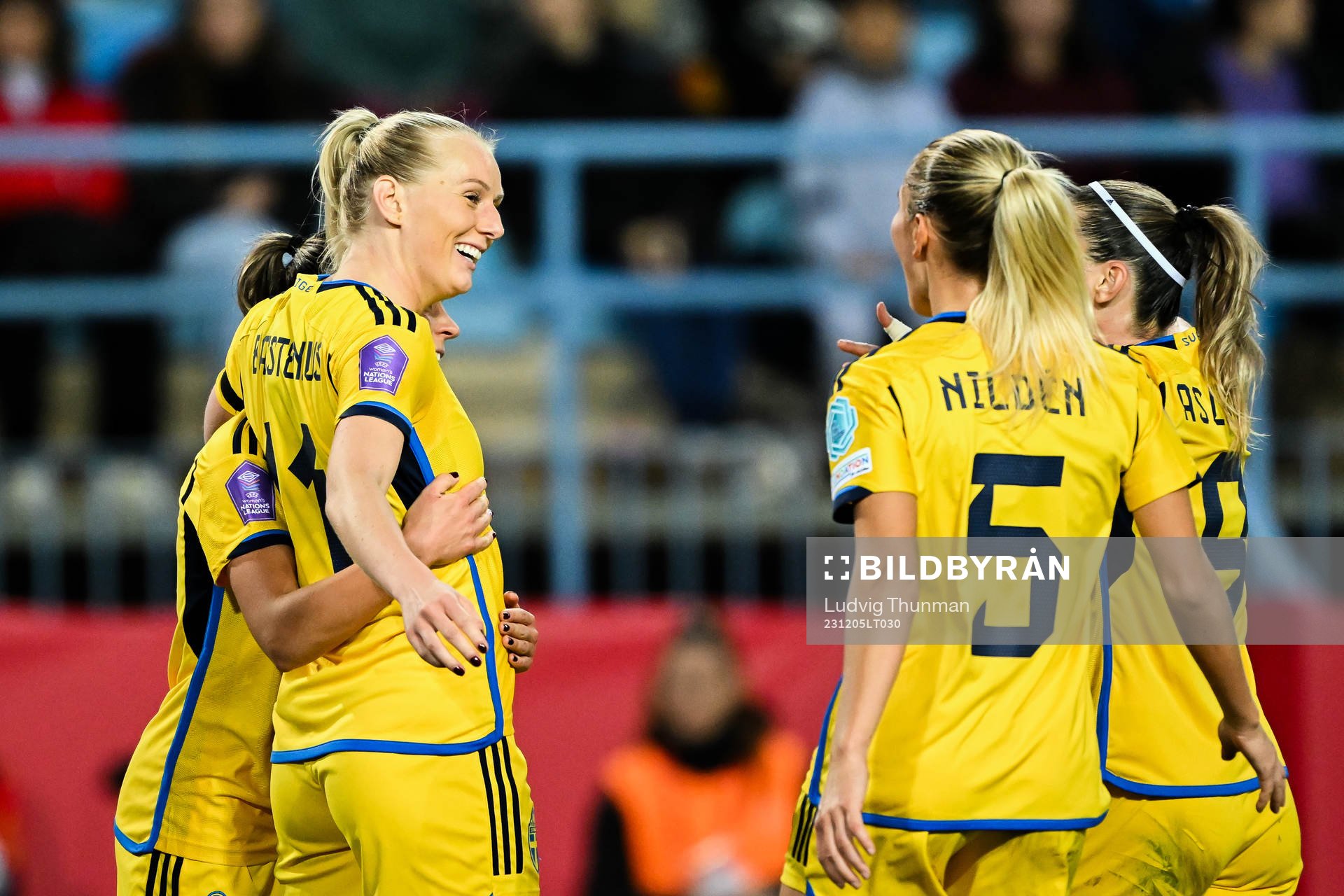 Stina Blackstenius of Sweden celebrates the 1-3 goal