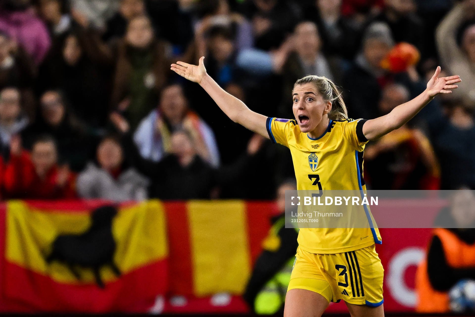 Linda Sembrant of Sweden reacts