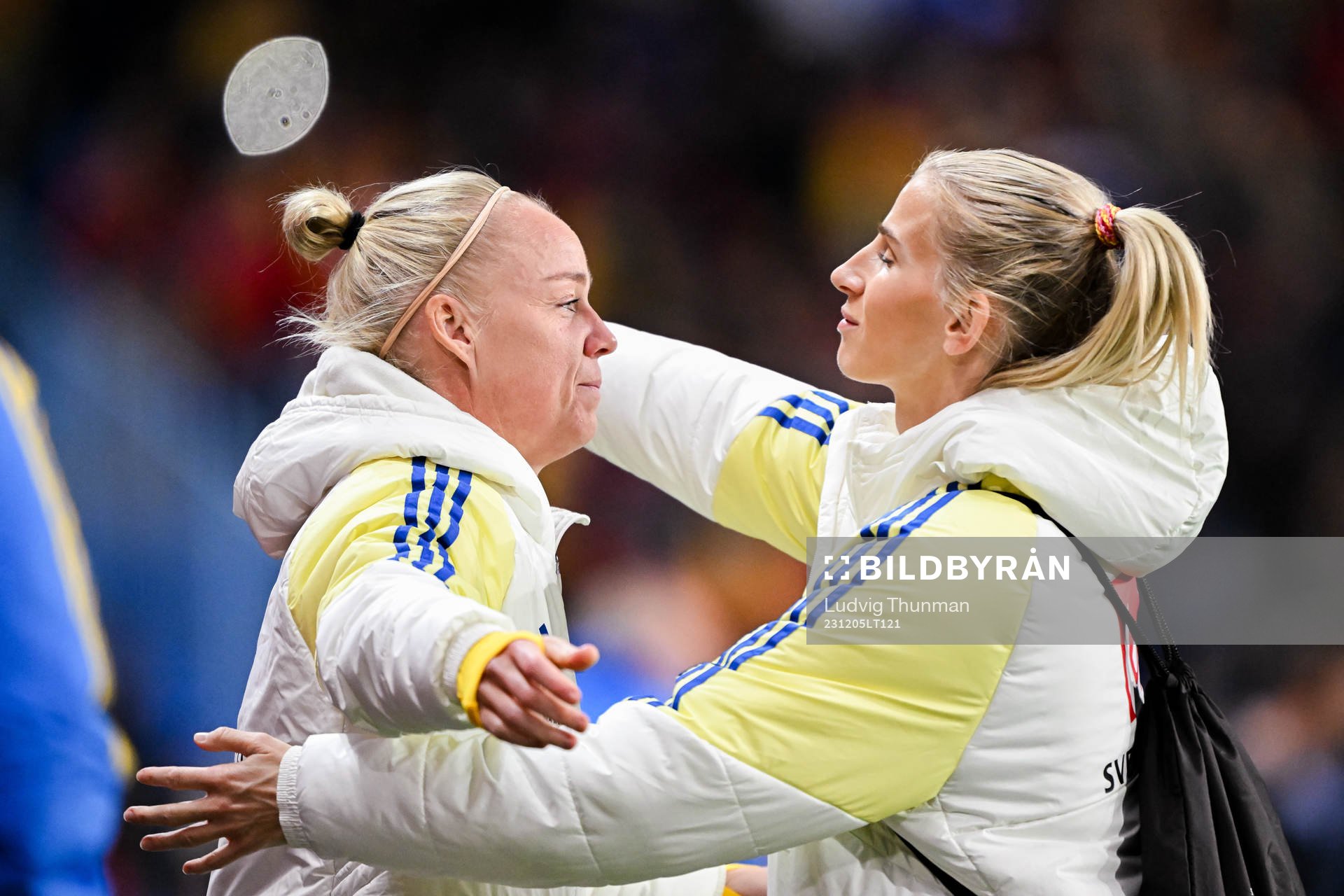 Caroline Seger and Sofia Jakobsson of Sweden