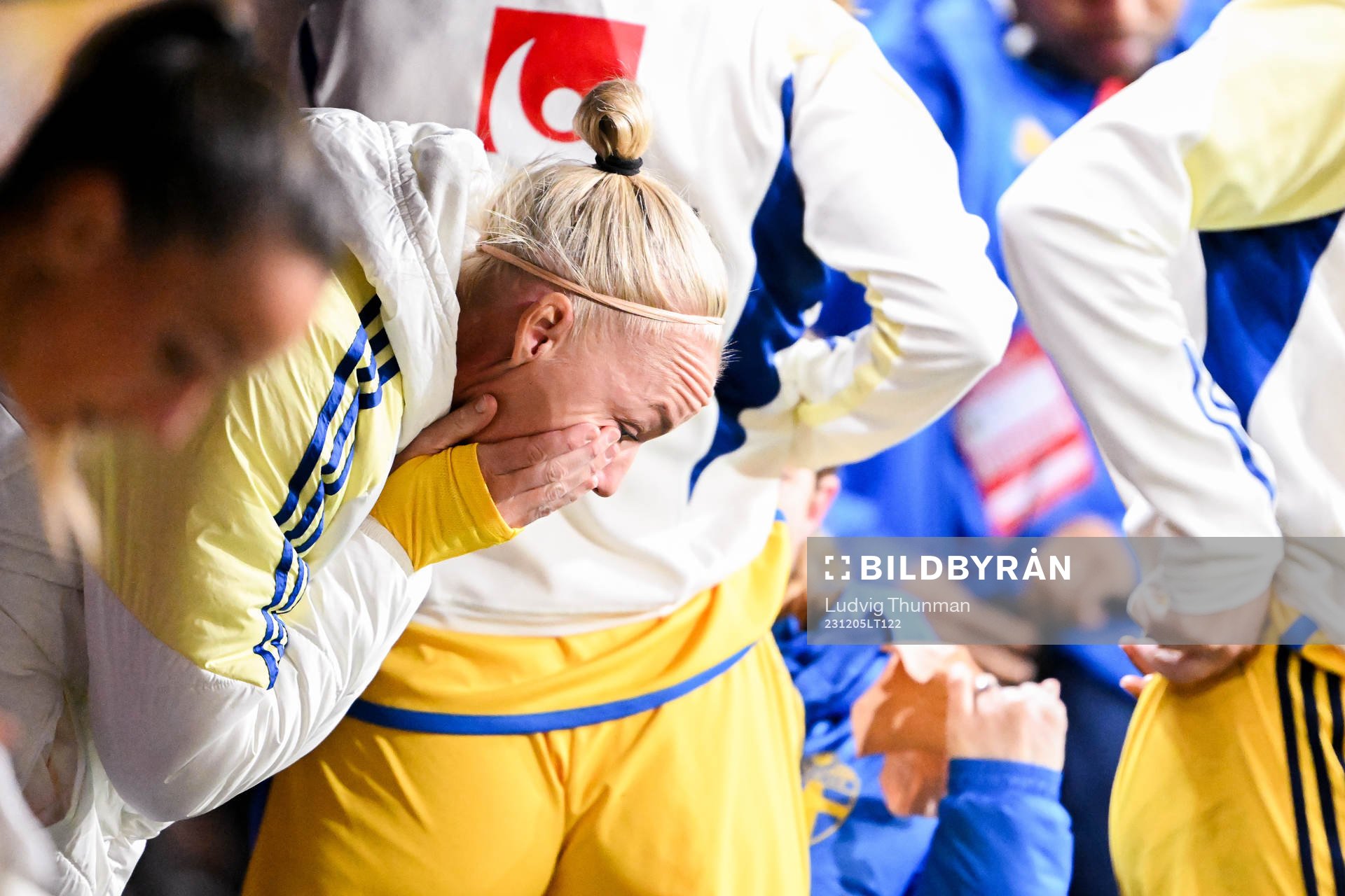 Caroline Seger of Sweden looks dejected