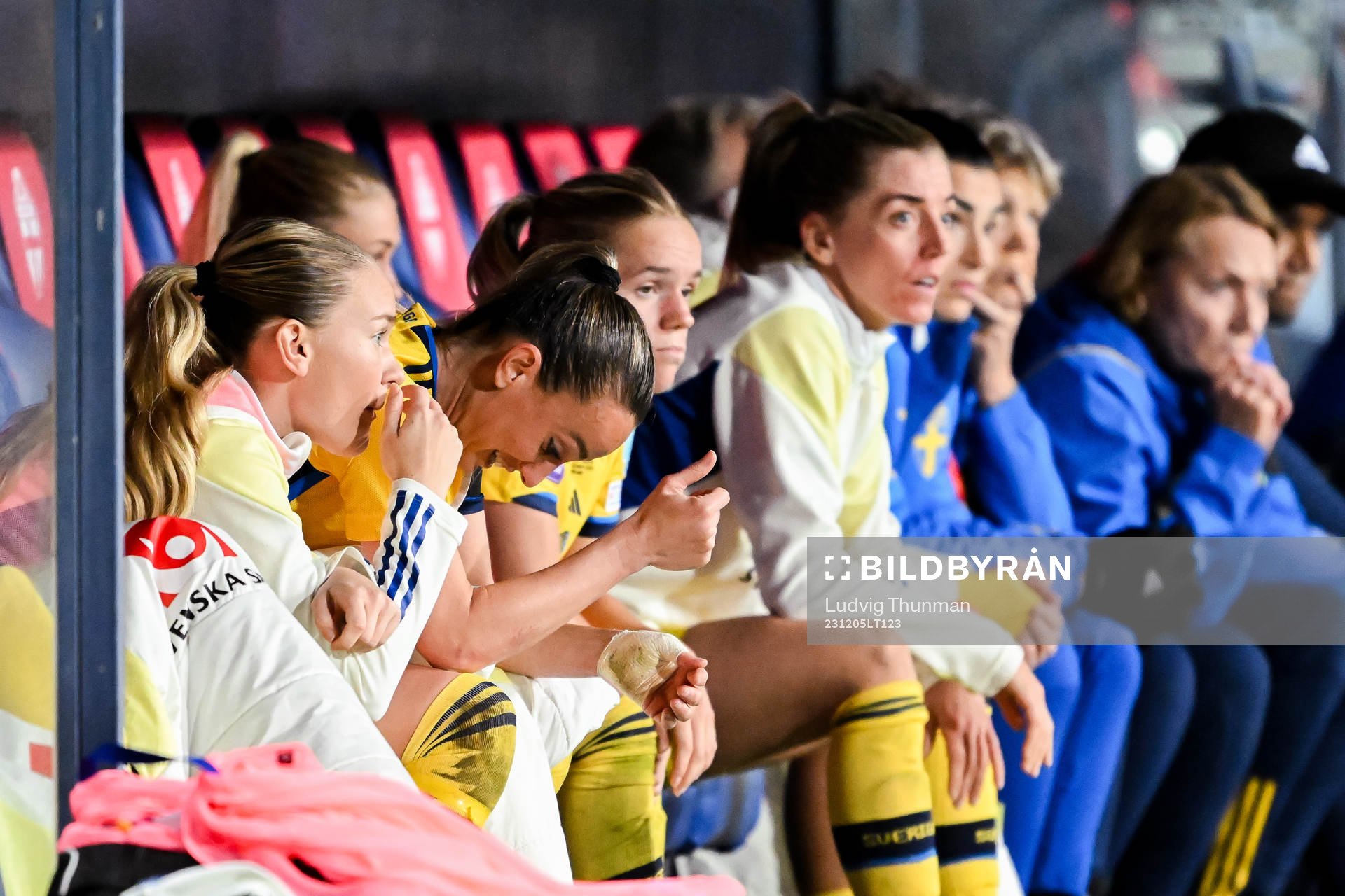 Kosovare Asllani of Sweden looks dejected