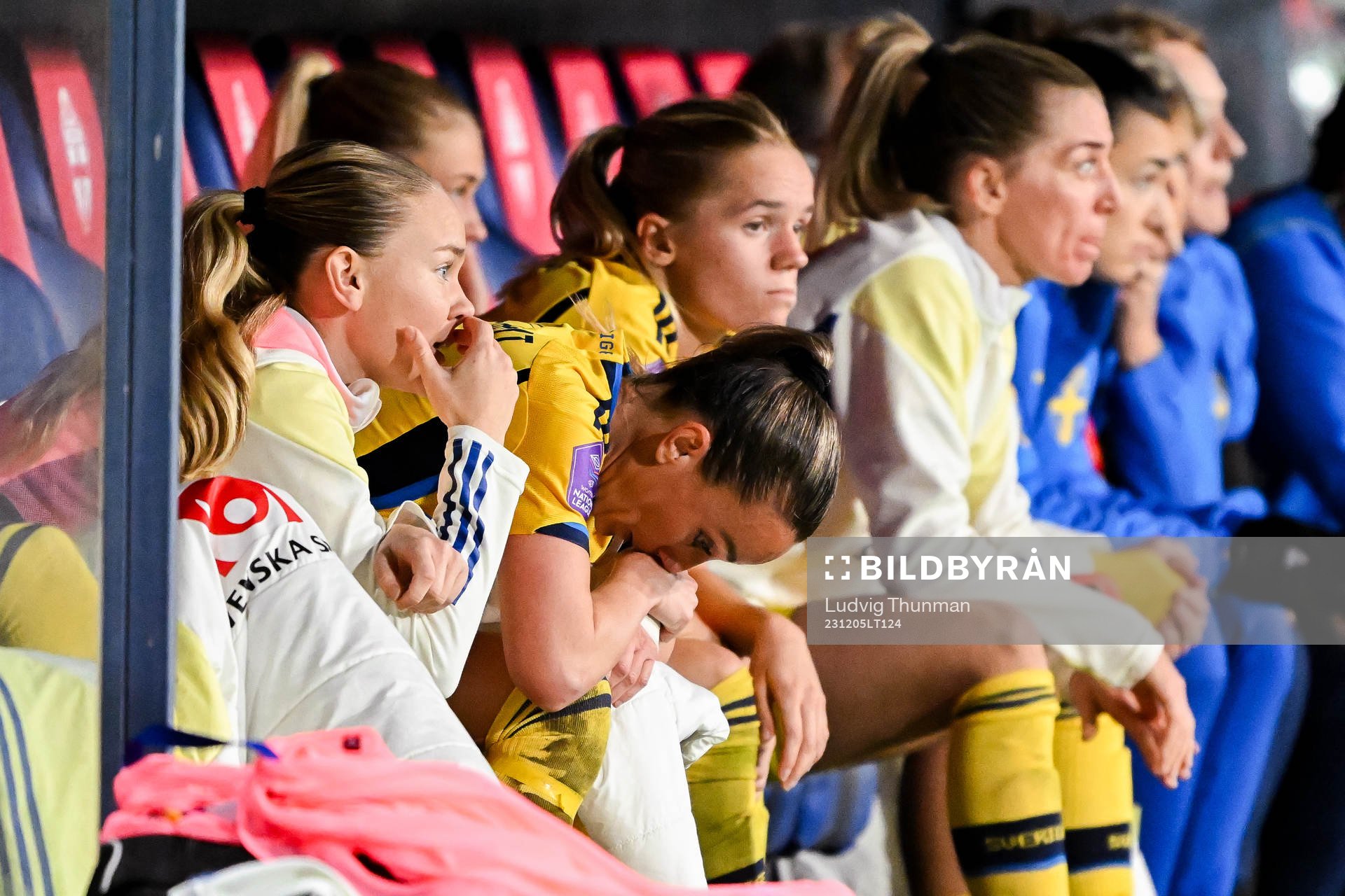 Kosovare Asllani of Sweden looks dejected