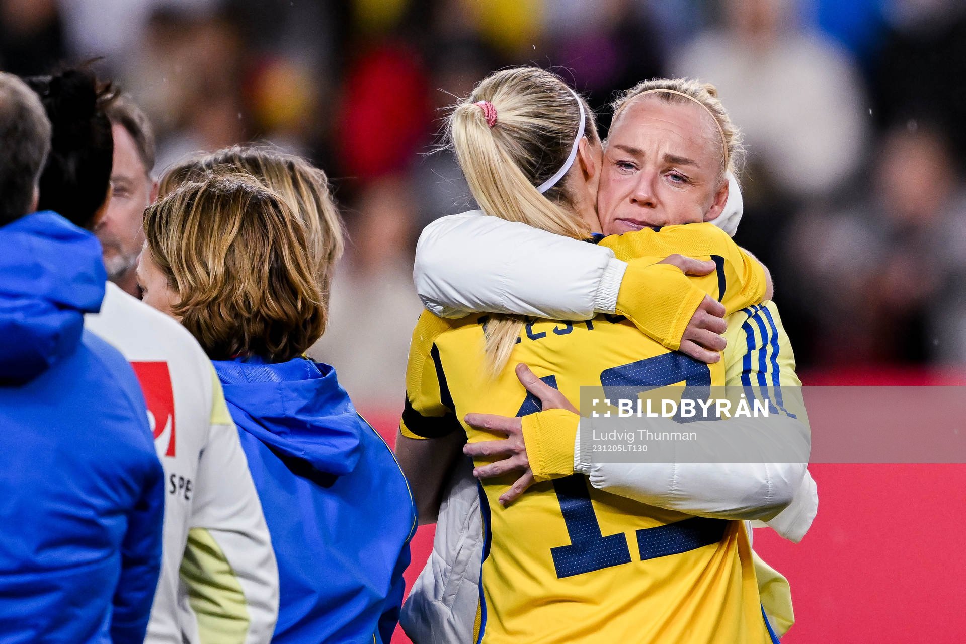 Caroline Seger and Amanda Ilestedt of Sweden