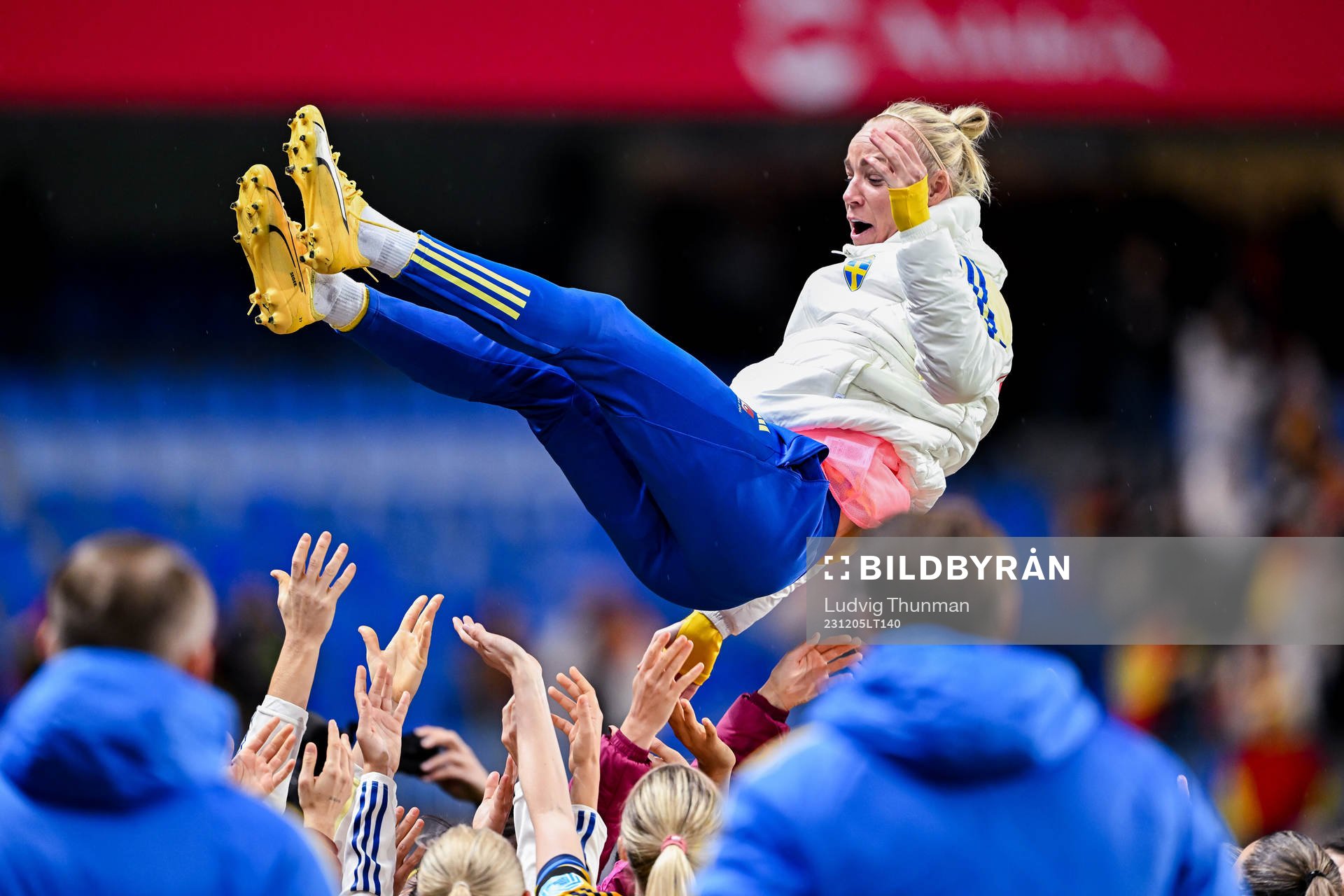 Caroline Seger of Sweden after the UEFA Women's Nations League football match between Spain and Sweden on December 5, 2023 in Malaga.
