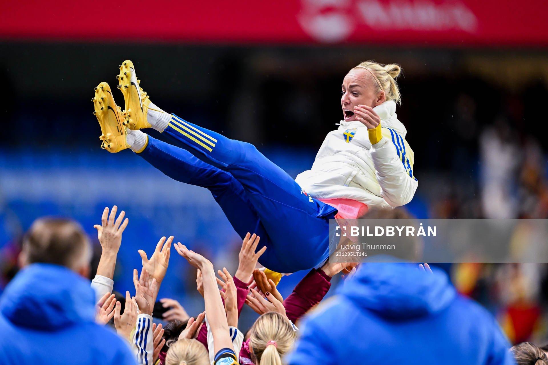 Caroline Seger of Sweden after the UEFA Women's Nations League football match between Spain and Sweden on December 5, 2023 in Malaga. 