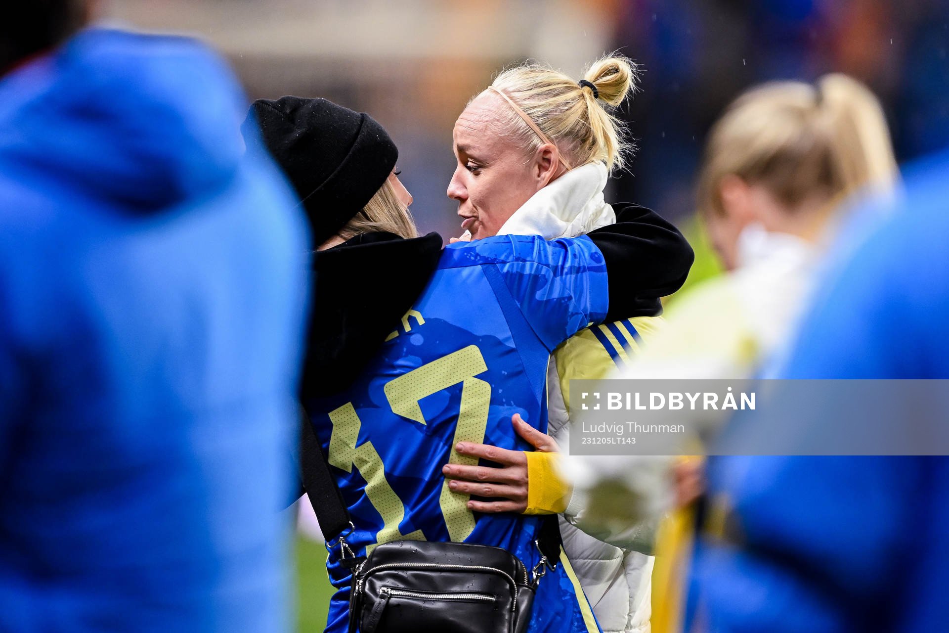 Caroline Seger and Olivia Schough of Sweden