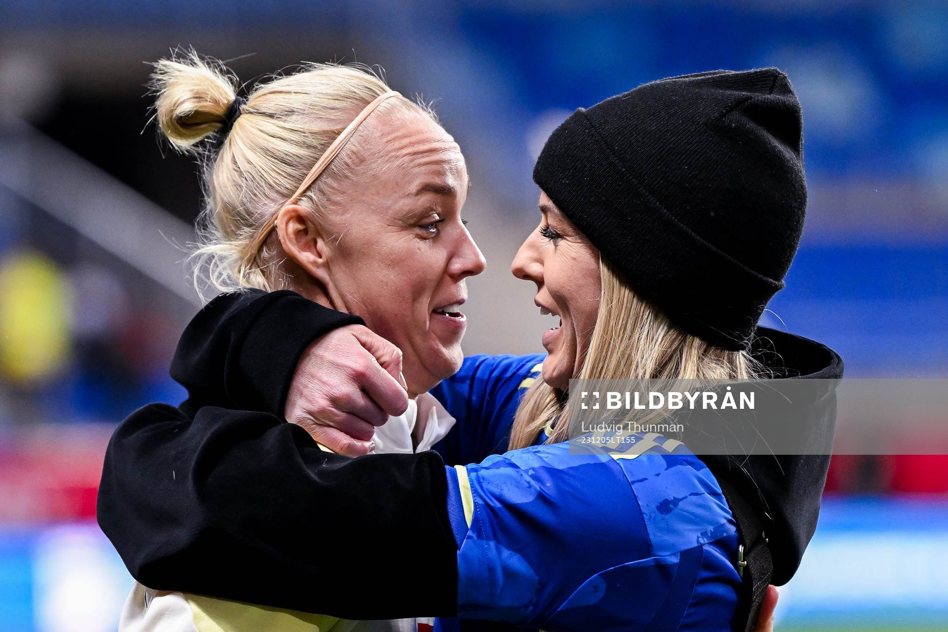 Caroline Seger and Olivia Schough of Sweden