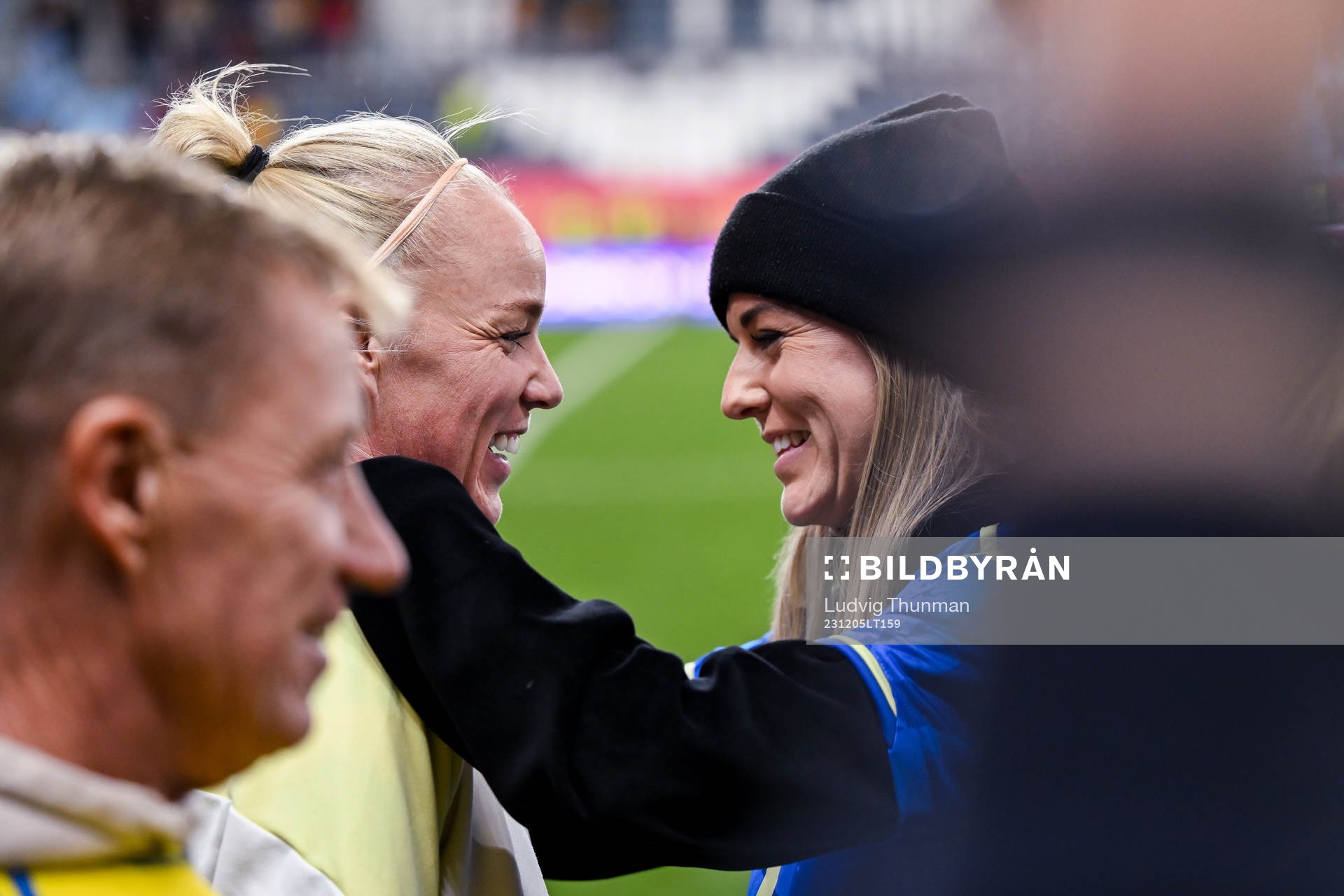 Caroline Seger and Olivia Schough of Sweden