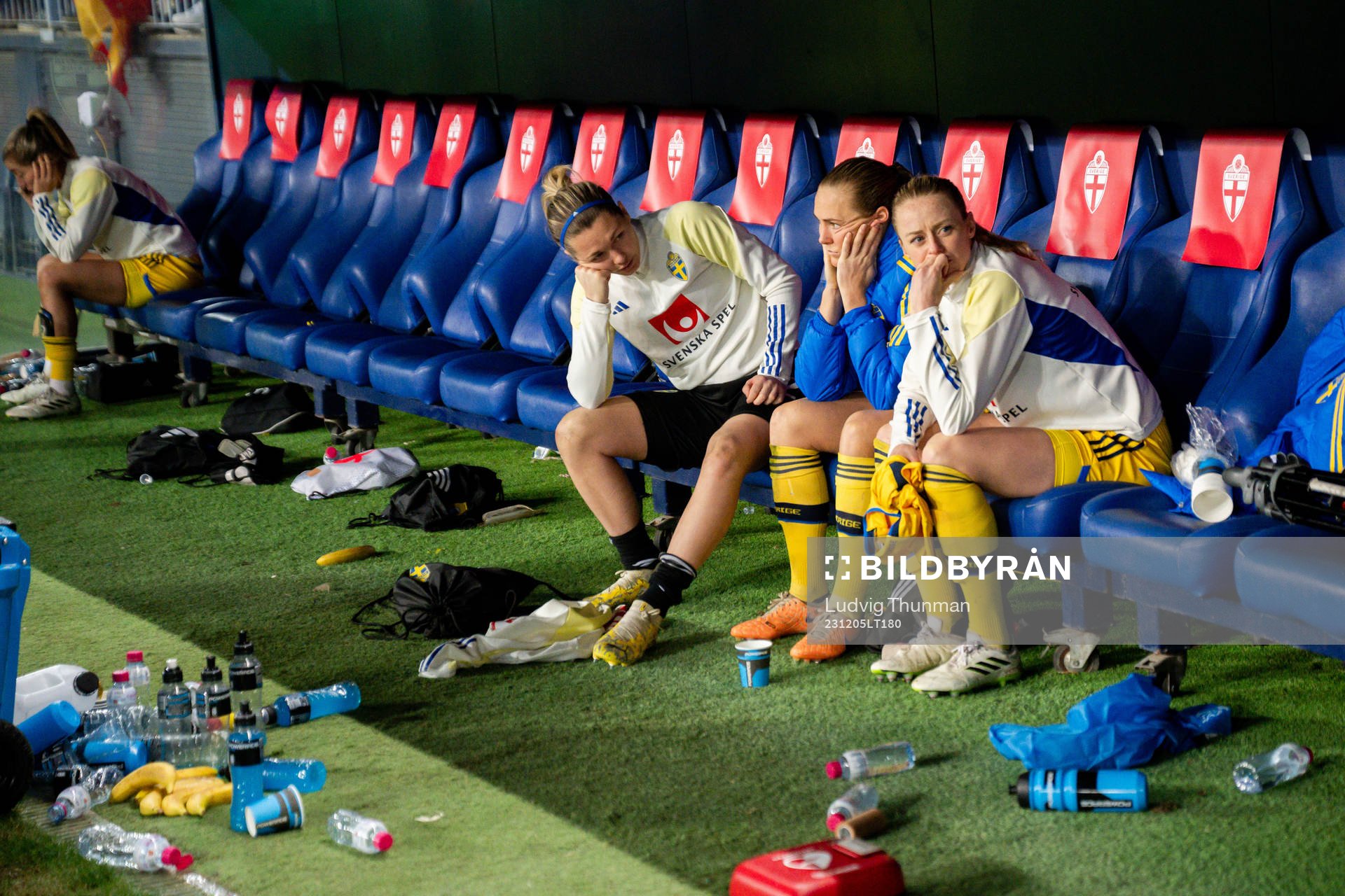 goalkeeper Jennifer Falk, Magdalena Eriksson and Amanda