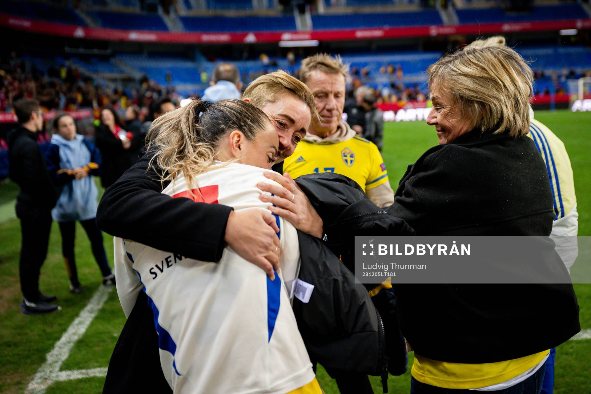Therese Sjögran and Caroline Seger of Sweden