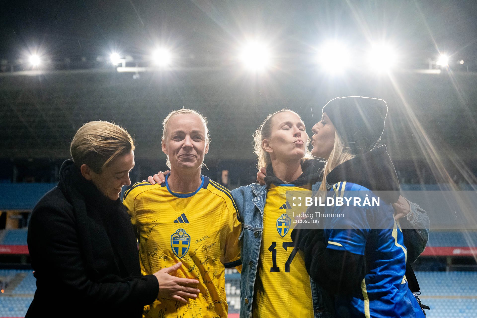Therese Sjögran, Caroline Seger, Emma Berglund and Olivia