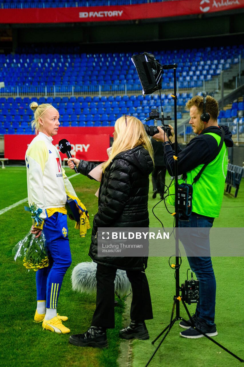 during the UEFA Women's Nations League football match
