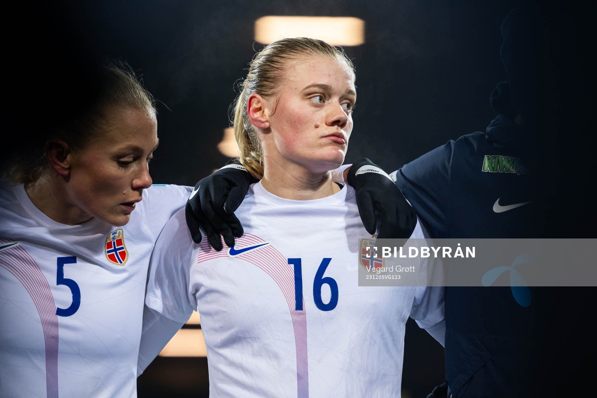 Mathilde Harviken of Norway looks dejected
