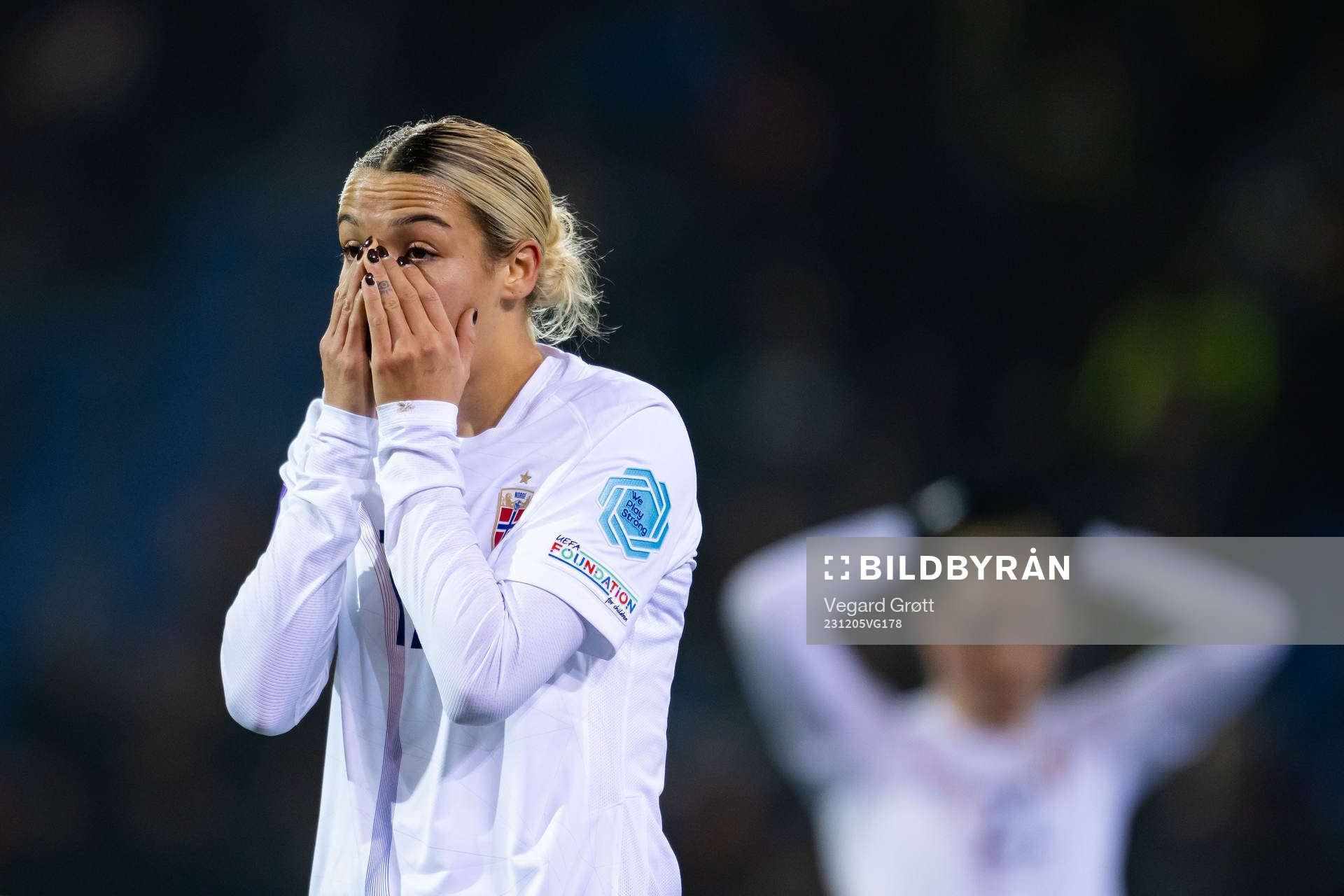 Celin Bizet Ildhusøy of Norway reacts