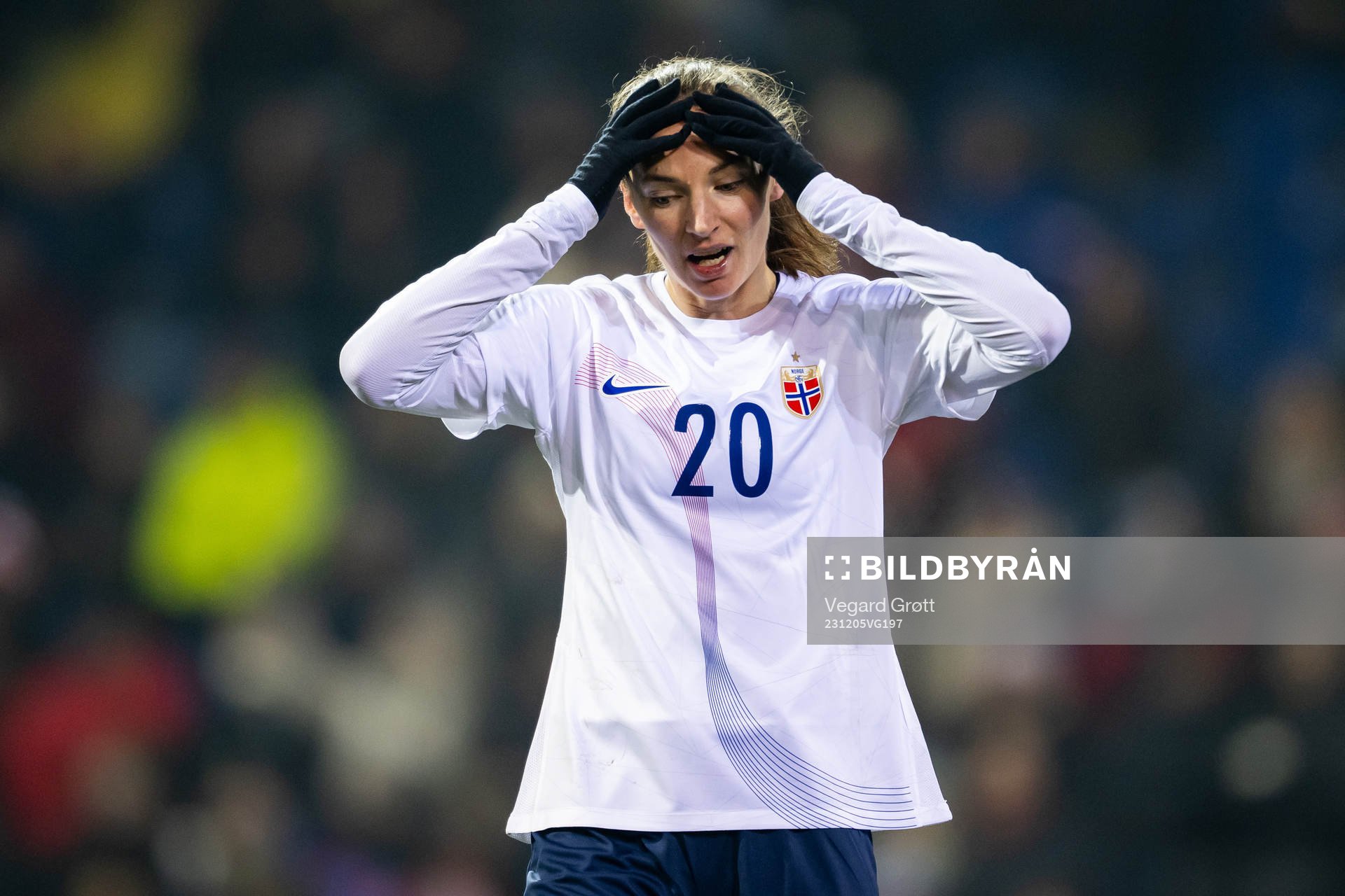 Marit Bratberg Lund of Norway looks dejected
