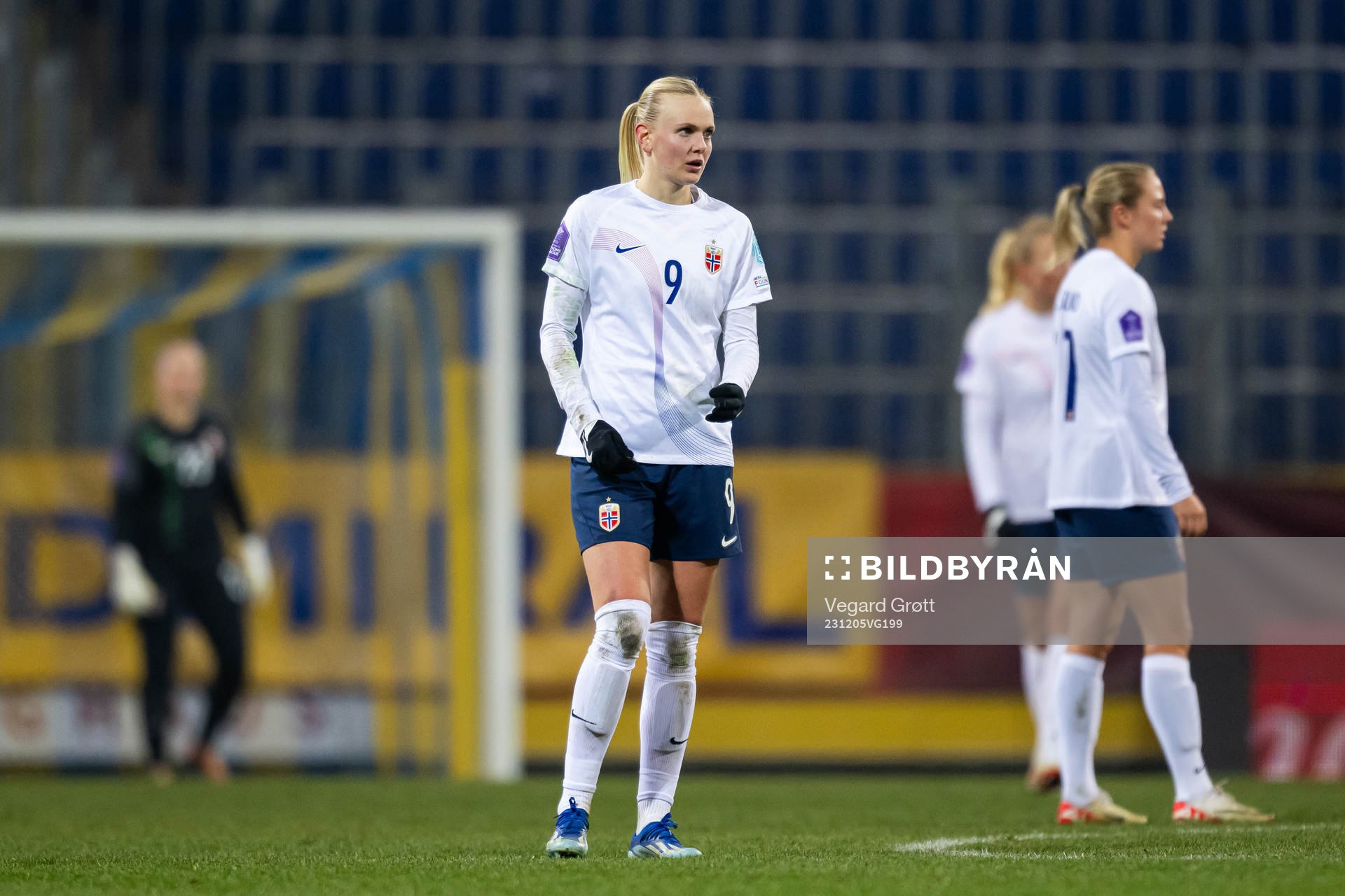 Karina Sævik of Norway looks dejected