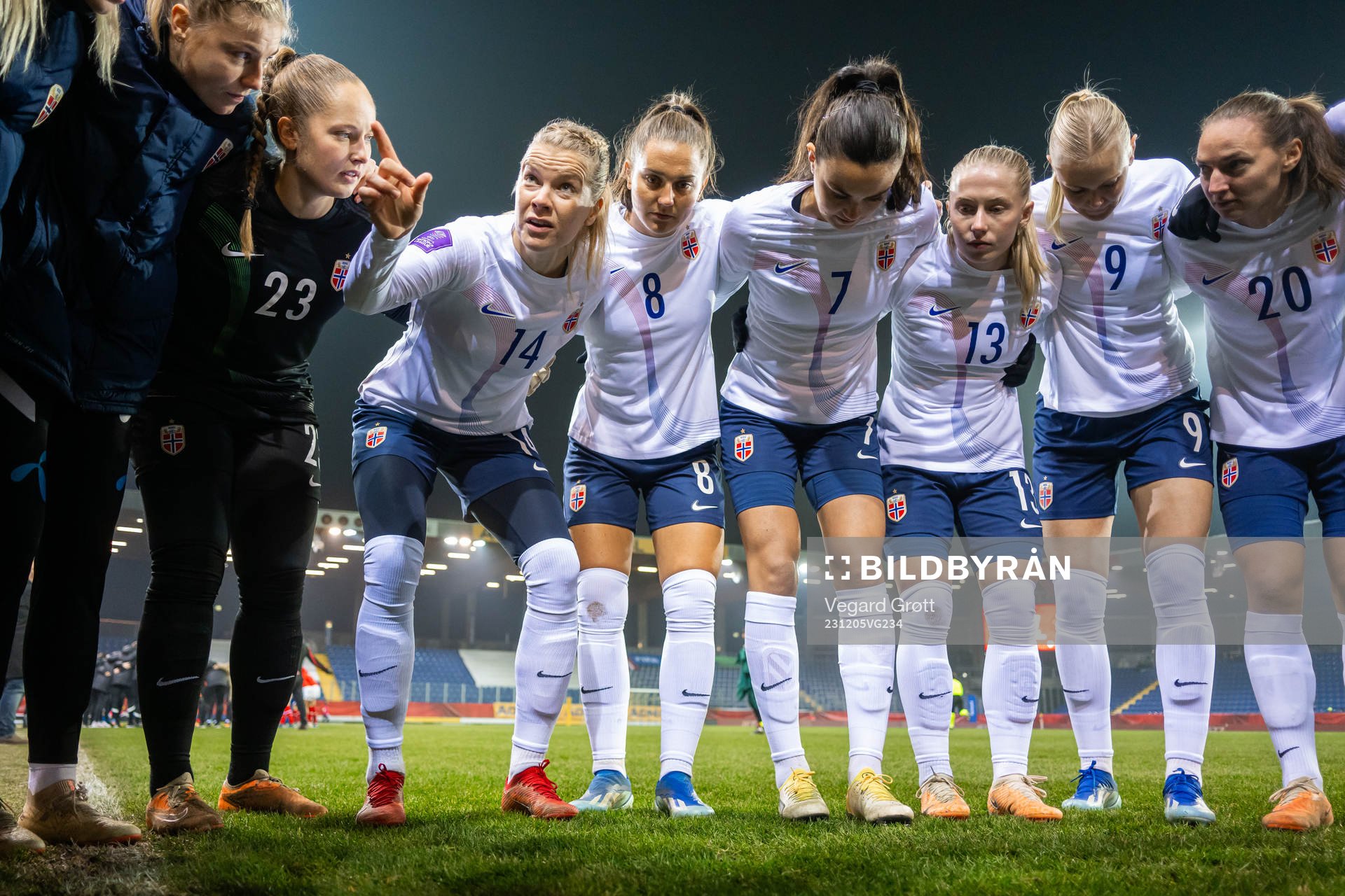 Goalkeeper Aurora Mikalsen, Ada Hegerberg, Vilde Bøe Risa,