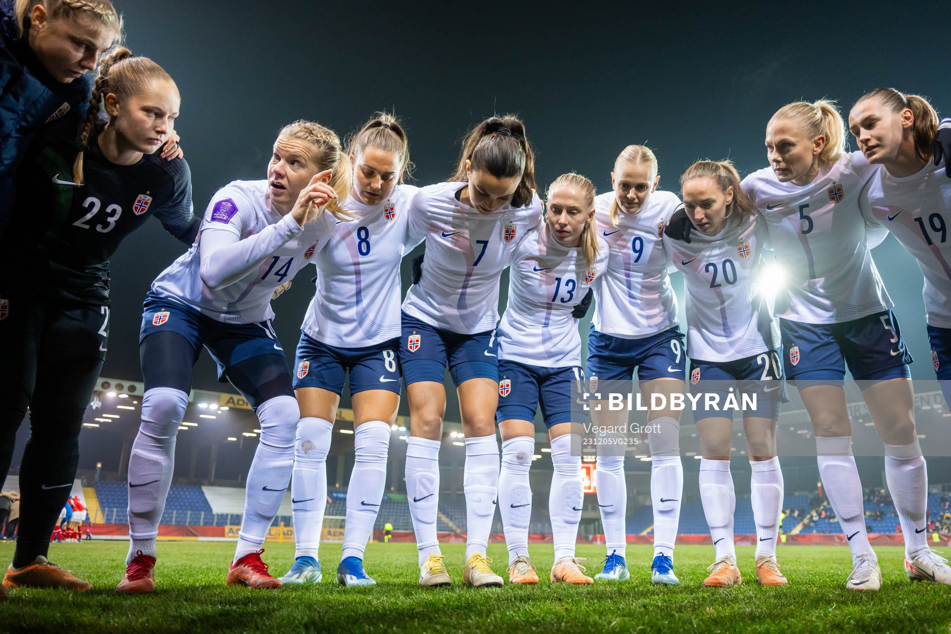 Goalkeeper Aurora Mikalsen, Ada Hegerberg, Vilde Bøe Risa,