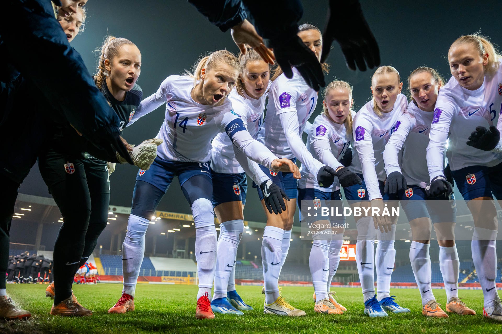 Goalkeeper Aurora Mikalsen, Ada Hegerberg, Vilde Bøe Risa,