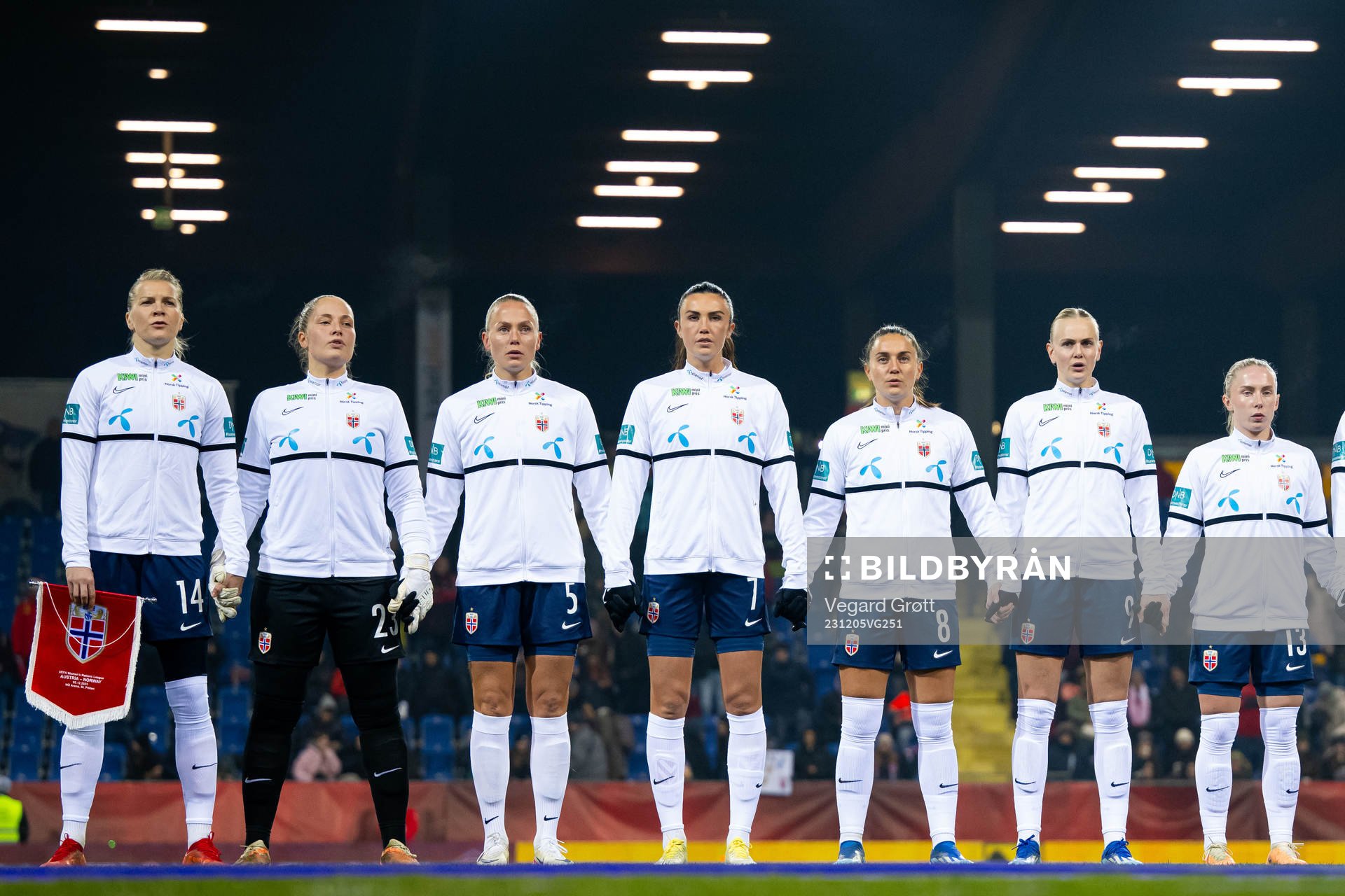Ada Hegerberg, goalkeeper Aurora Mikalsen, Guro Bergsvand,