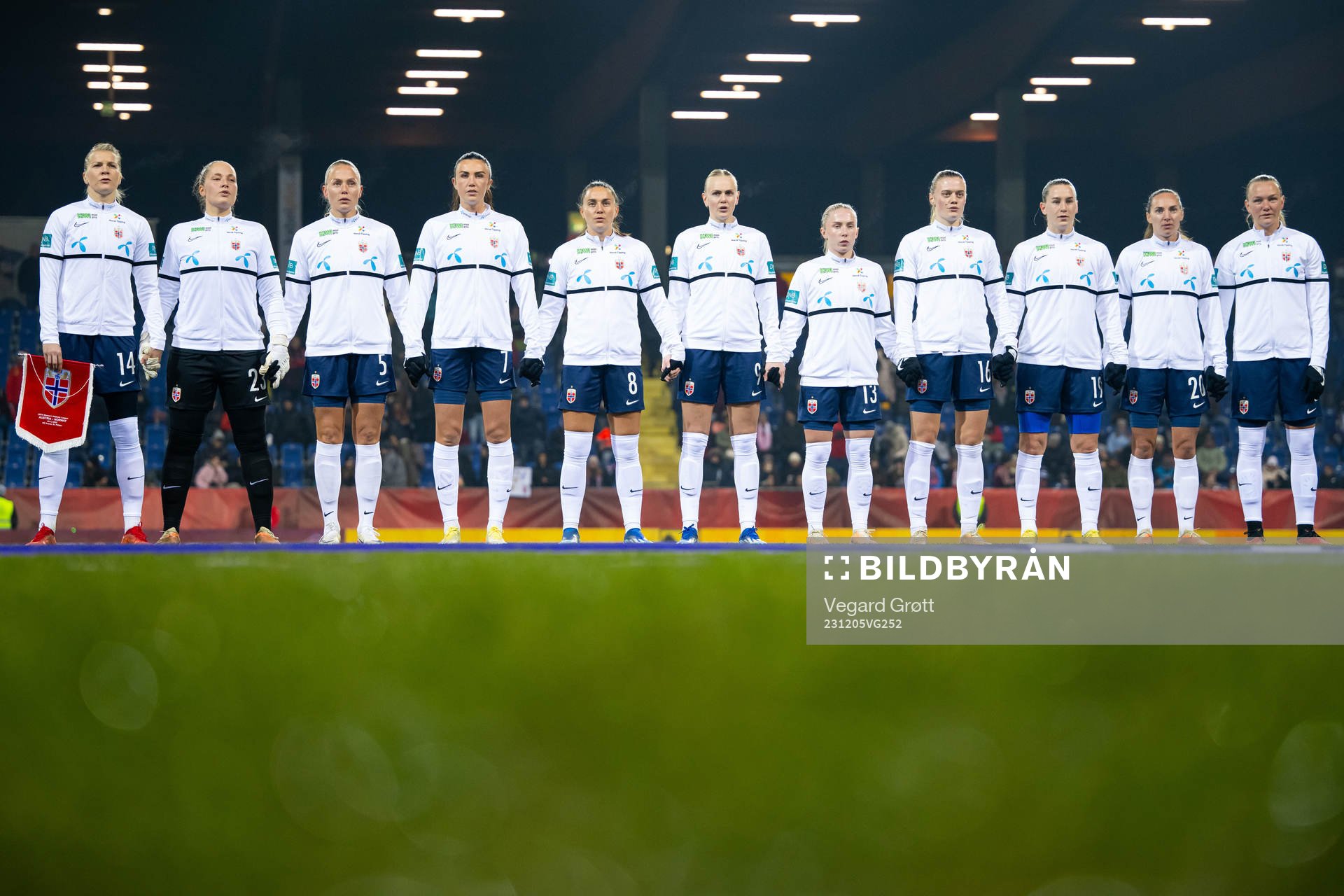 Ada Hegerberg, goalkeeper Aurora Mikalsen, Guro Bergsvand,