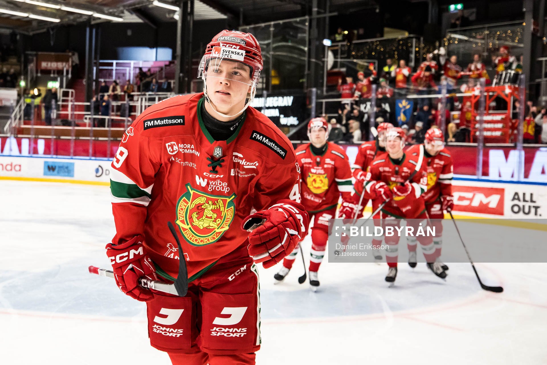 Mora IKs Noah Steen jublar