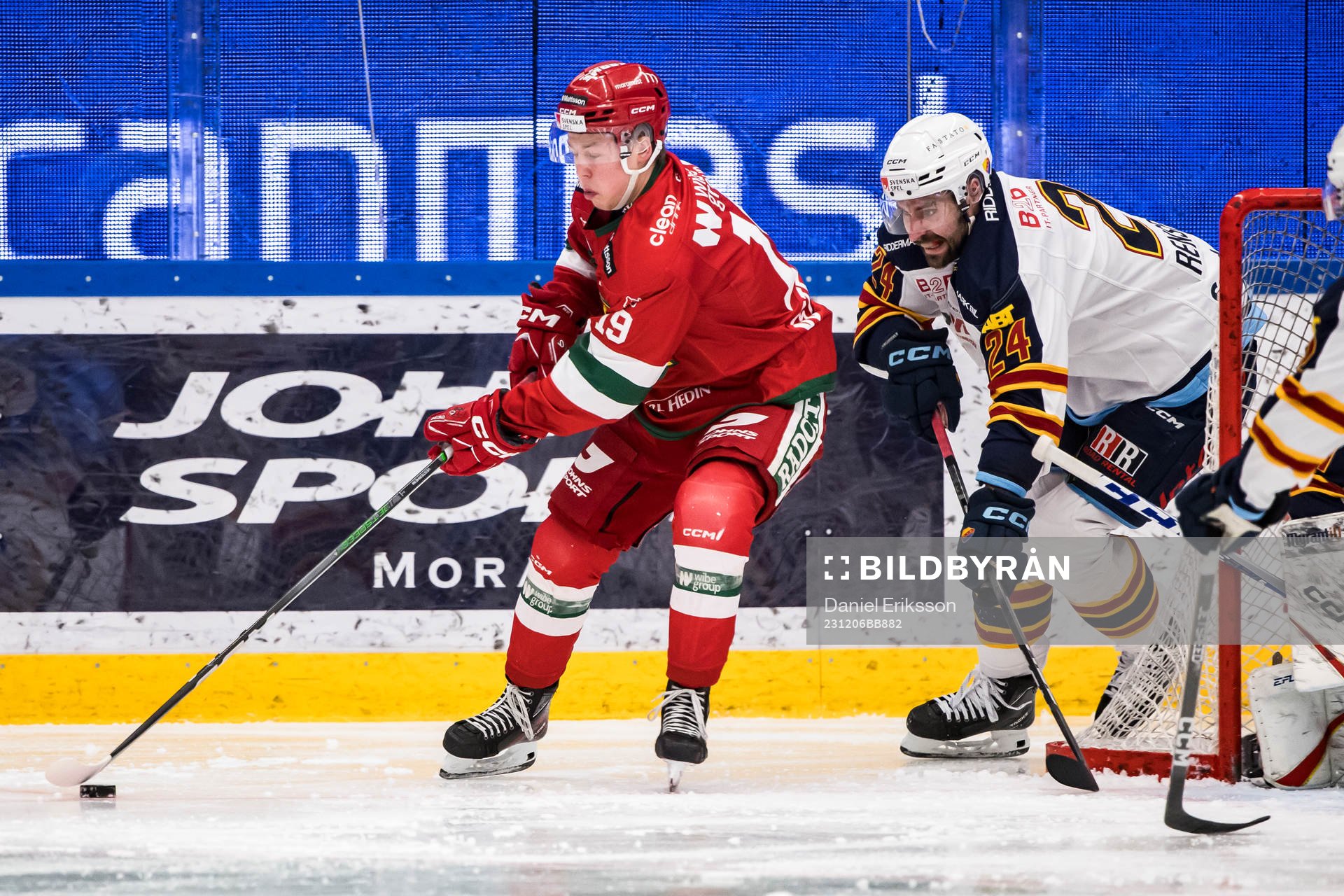 Moras Petter Vesterheim och Djurgårdens Ludvig Rensfeldt