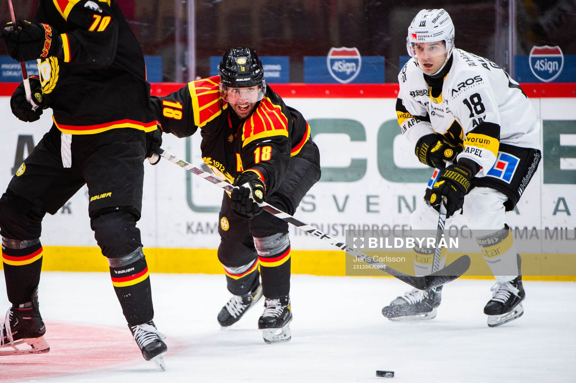 Brynäs Anton Rödin och Västerås Shane Gersich