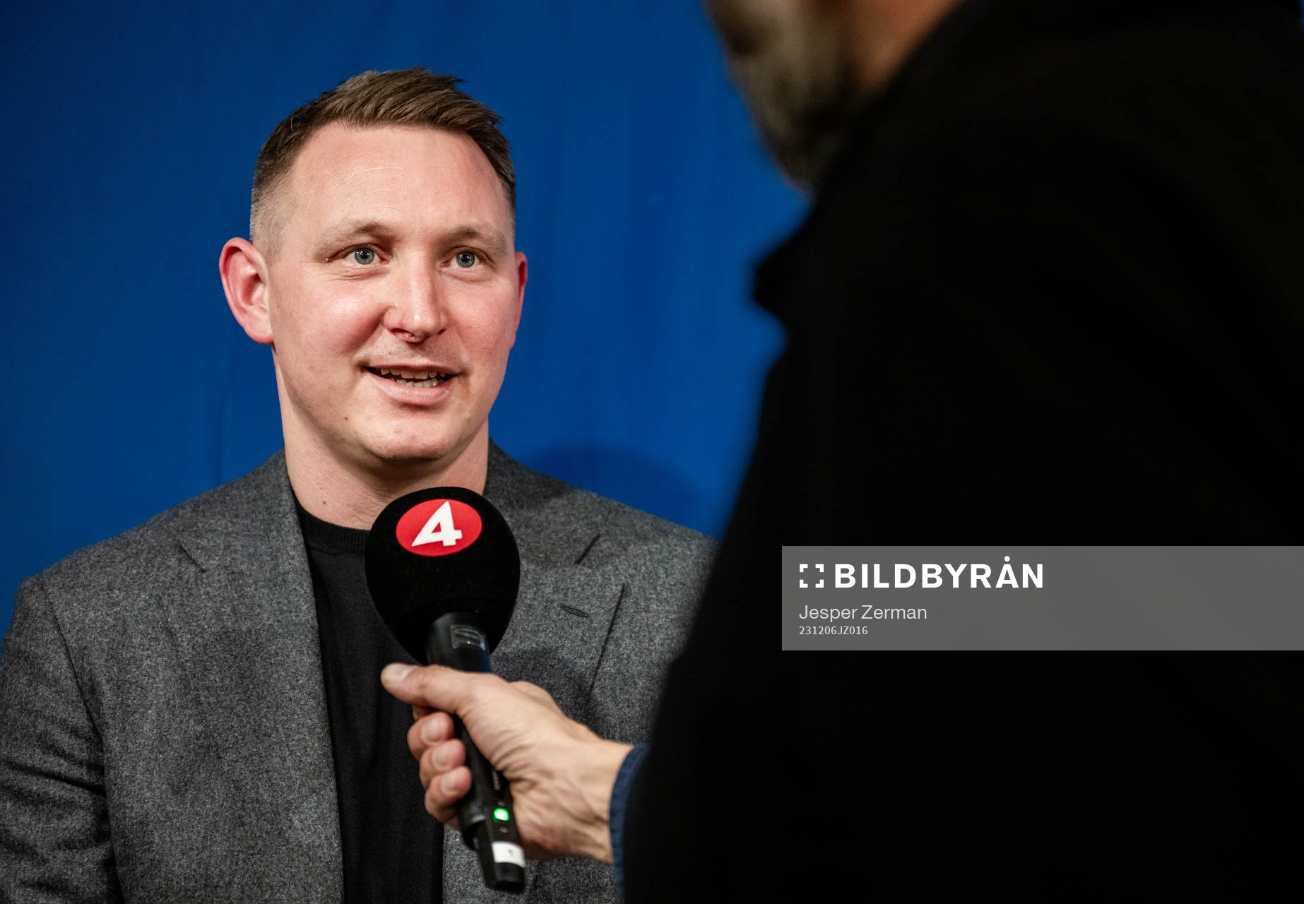 Kim Källström under en presskonferens anordnad av Svenska Fotbollförbundet den 6 december 2023 i Stockholm. 