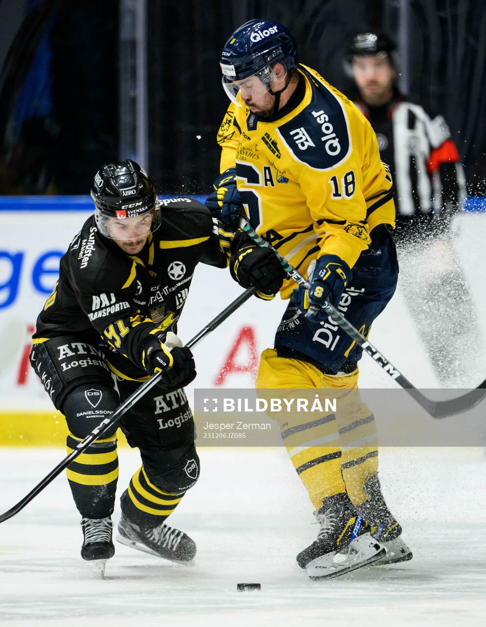AIKs Gerry Fitzgerald och Södertälje SKs Linus Videll