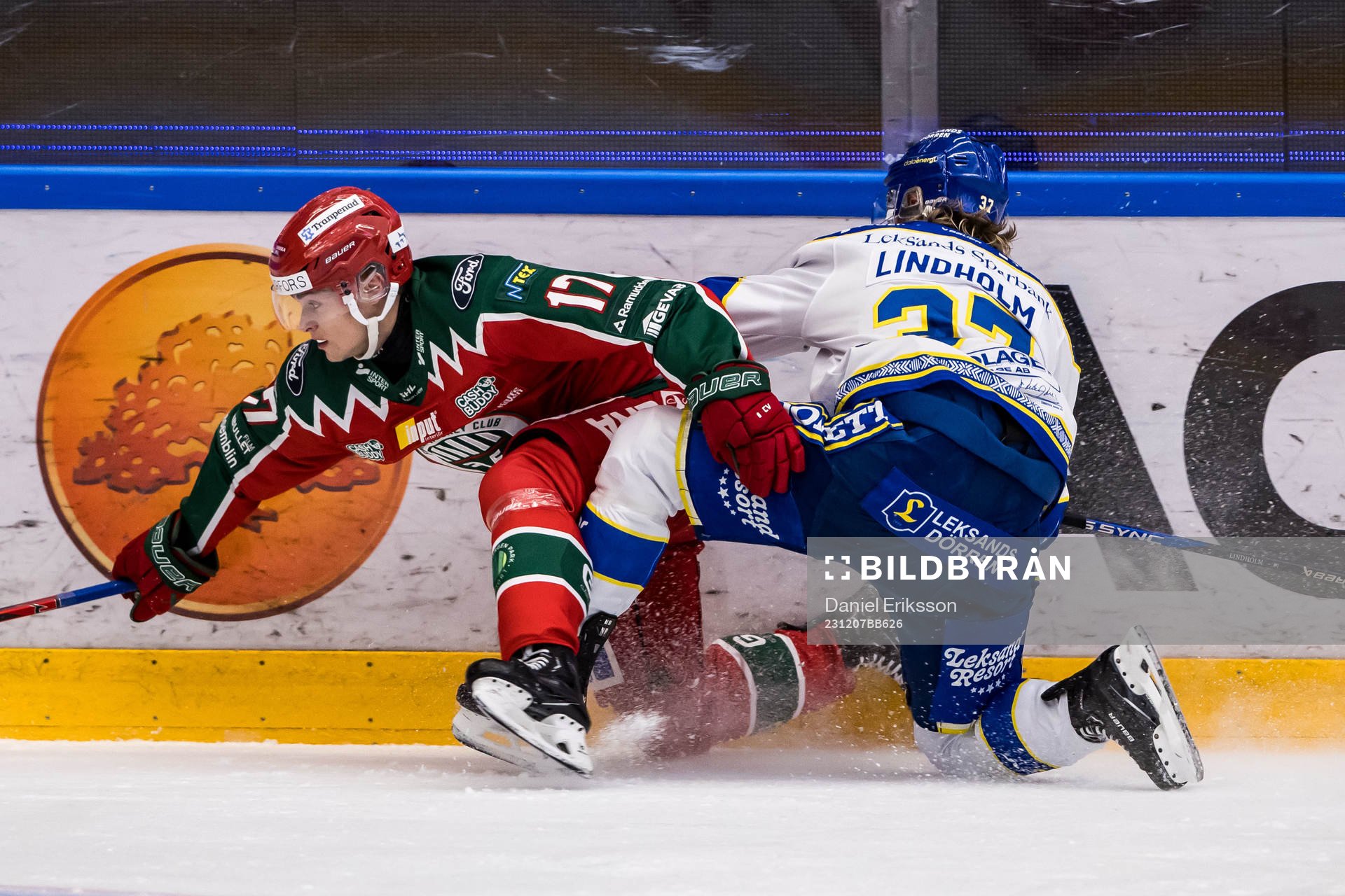 Frölunda HCs Isac Born och Leksands IFs Anton Lindholm