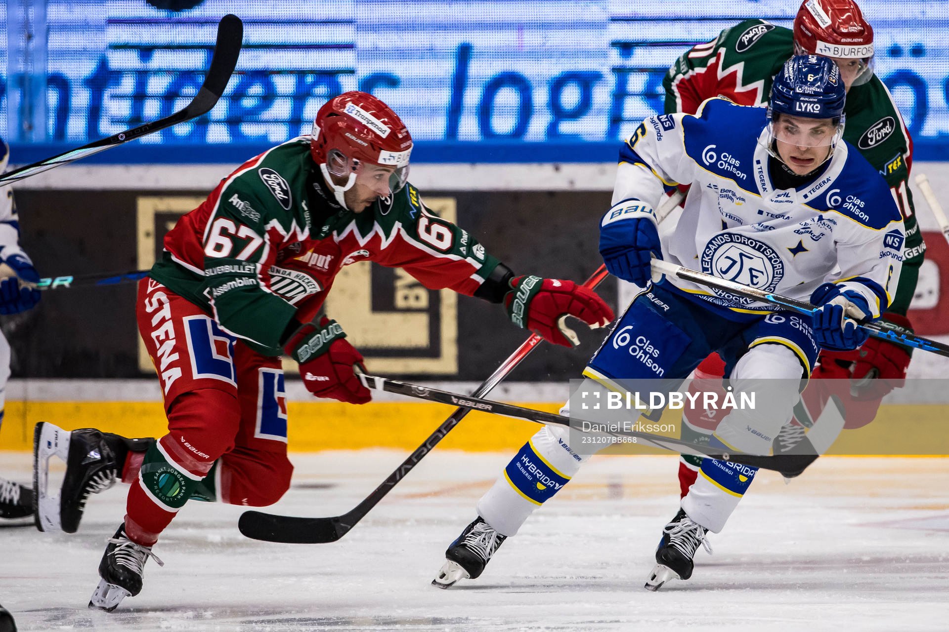 Frölunda HCs Jayden Halbgewachs och Leksands IFs Alexander